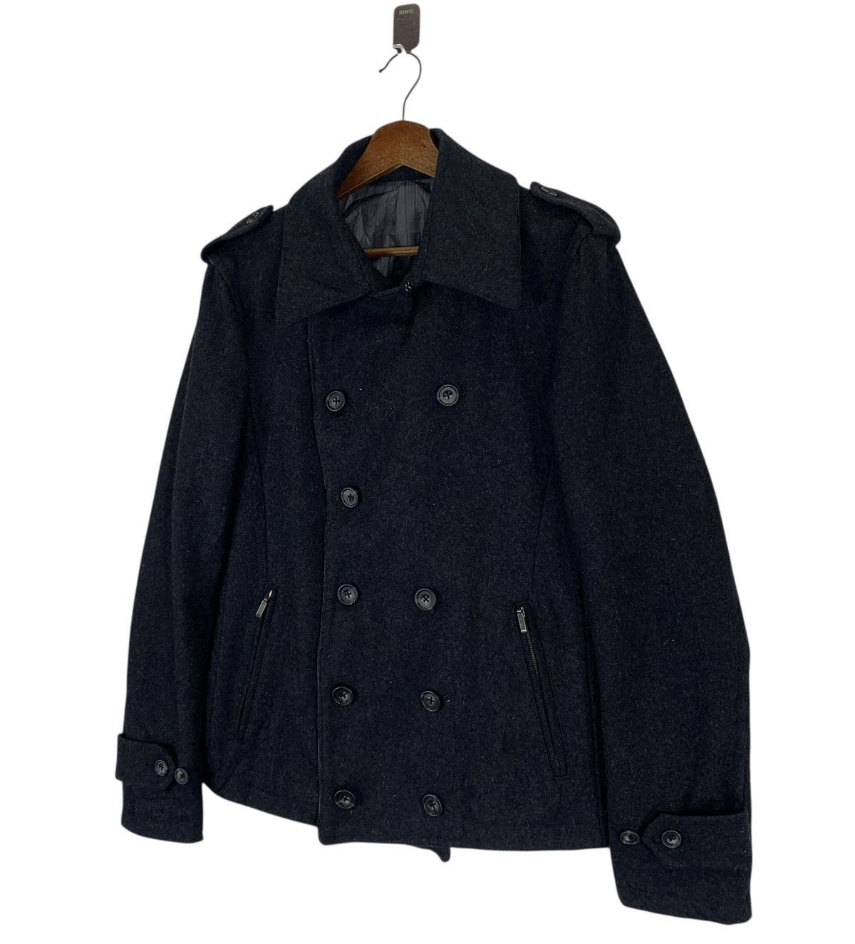 Tornado Mart Vintage Tornado Mart double-breasted wool peacoat Size L / US 10 / IT 46 - 2 Thumbnail
