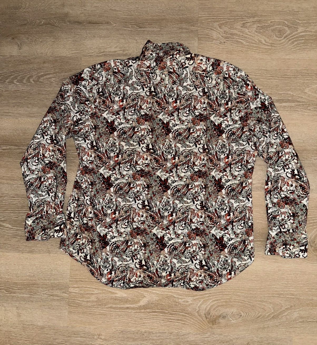 Robert Graham Robert Graham Floral Print Flip Cuff Button Up Shirt Size US XL / EU 56 / 4 - 2 Thumbnail