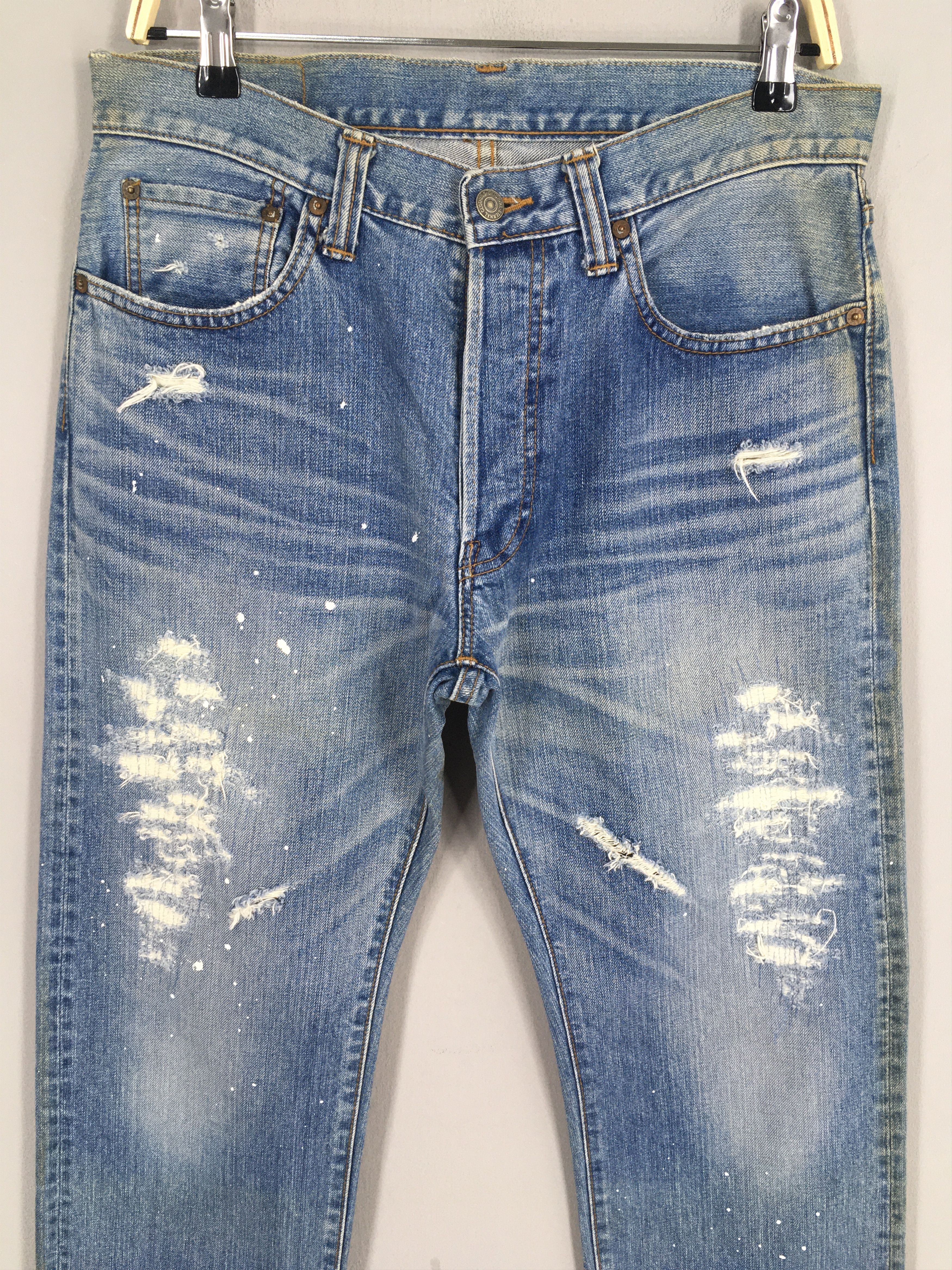 Eternal Size 31x31.5 Vintage Eternal Low Rise Distressed Jeans S551 Size US 31 - 2 Thumbnail