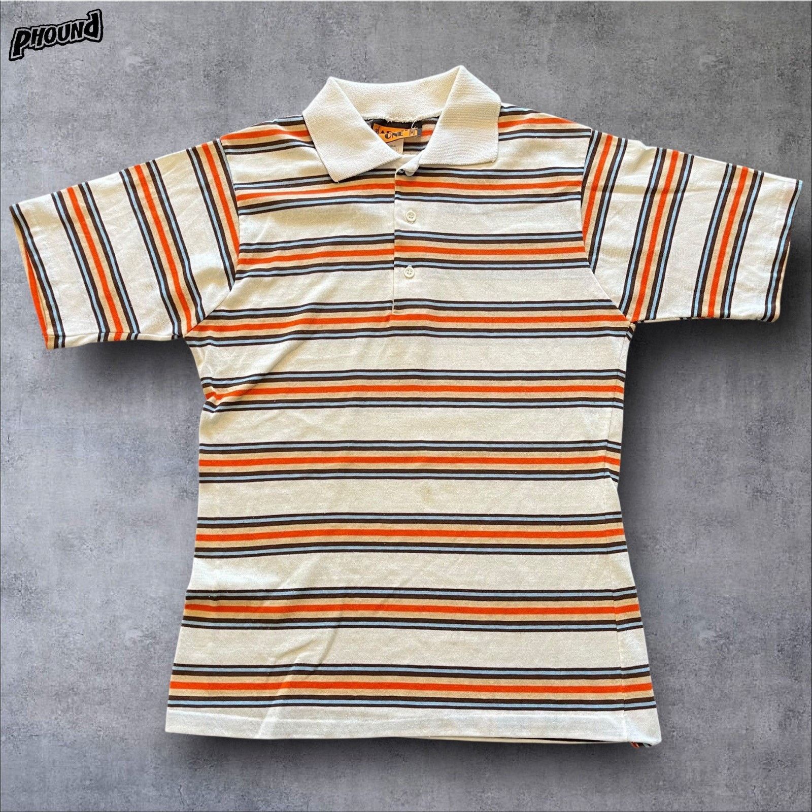 Vintage Vintage 70s Admit-One MOD Polo Shirt M Small Spot Surf Size M / US 6-8 / IT 42-44 - 1 Thumbnail