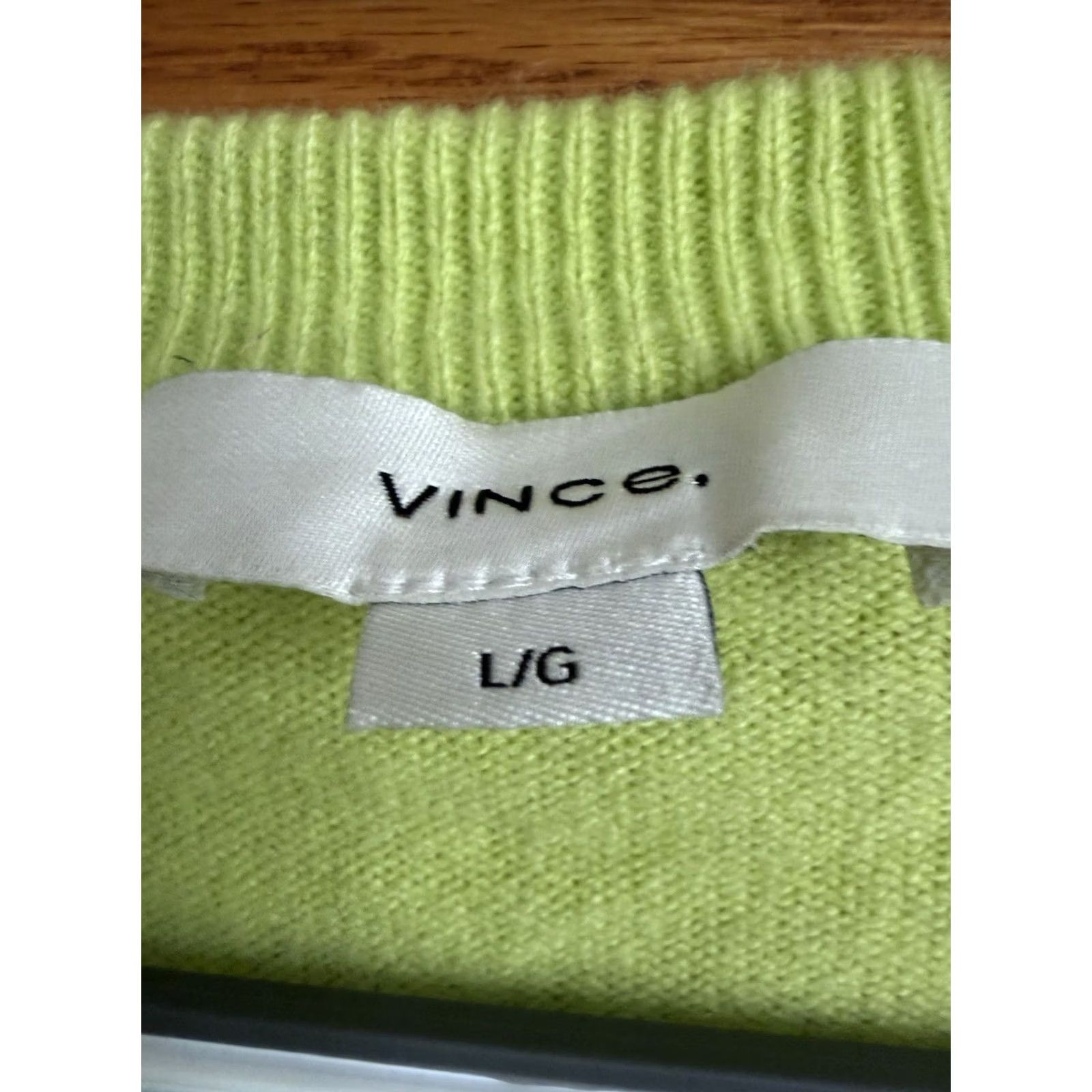 Vince Vince Sweater Green Cashmere Wool Blend Womens Large Luxury Knit Pullover Size L / US 10 / IT 46 - 3 Thumbnail
