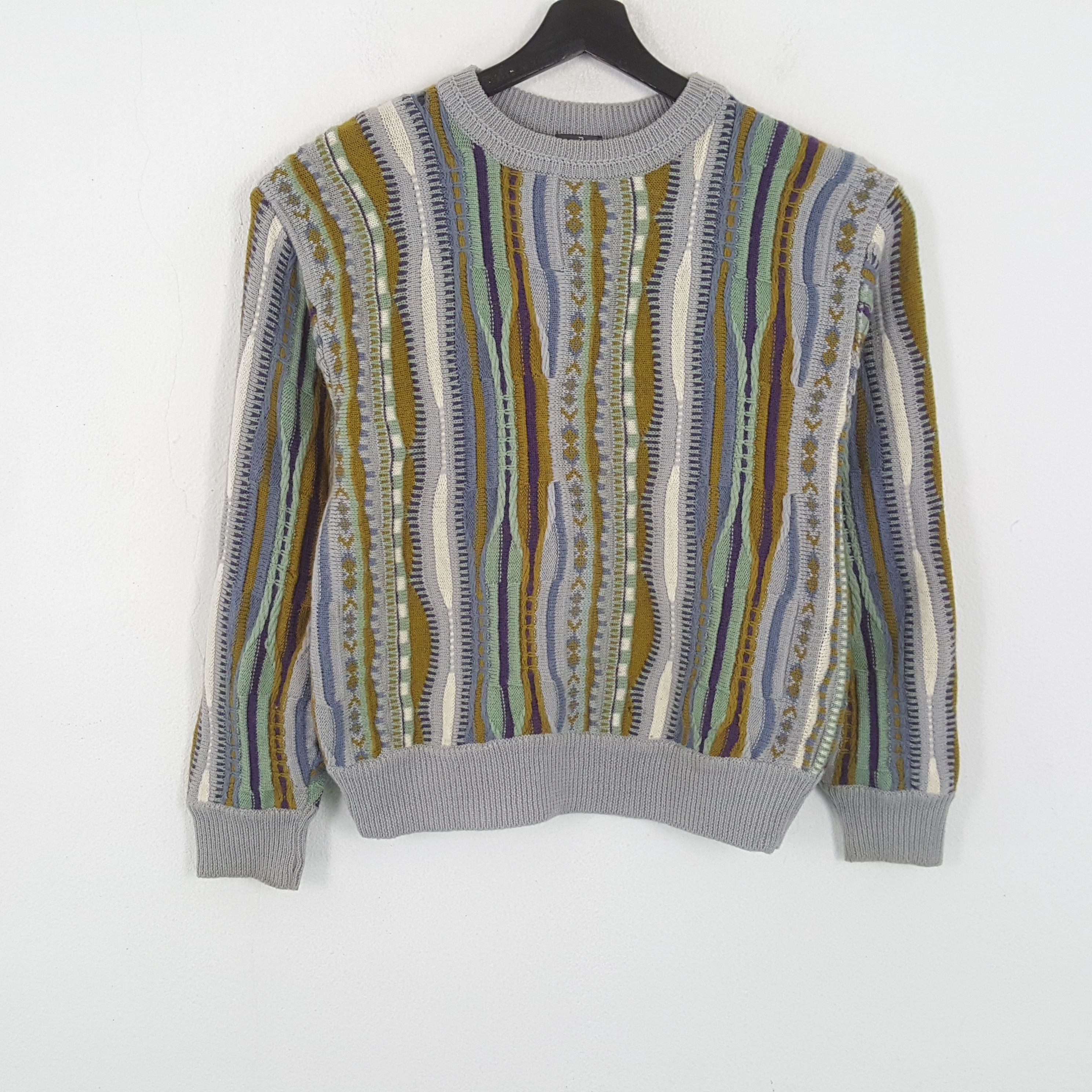 Vintage BOSWELL Coogi Style Streetwear Knitwear Sweater Size US S / EU 44-46 / 1 - 1 Thumbnail