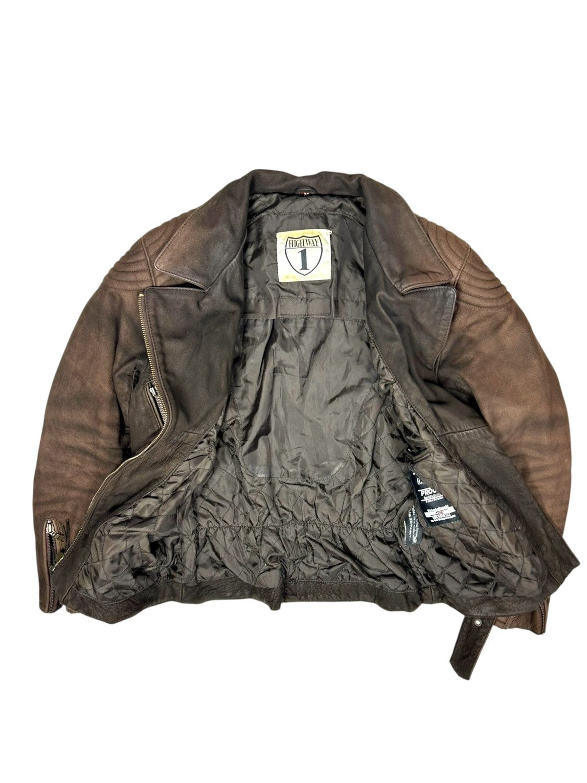 Genuine Leather Vintage Brown Biker Avantgarde Leather Jacket Size XS / US 0-2 / IT 36-38 - 3 Thumbnail