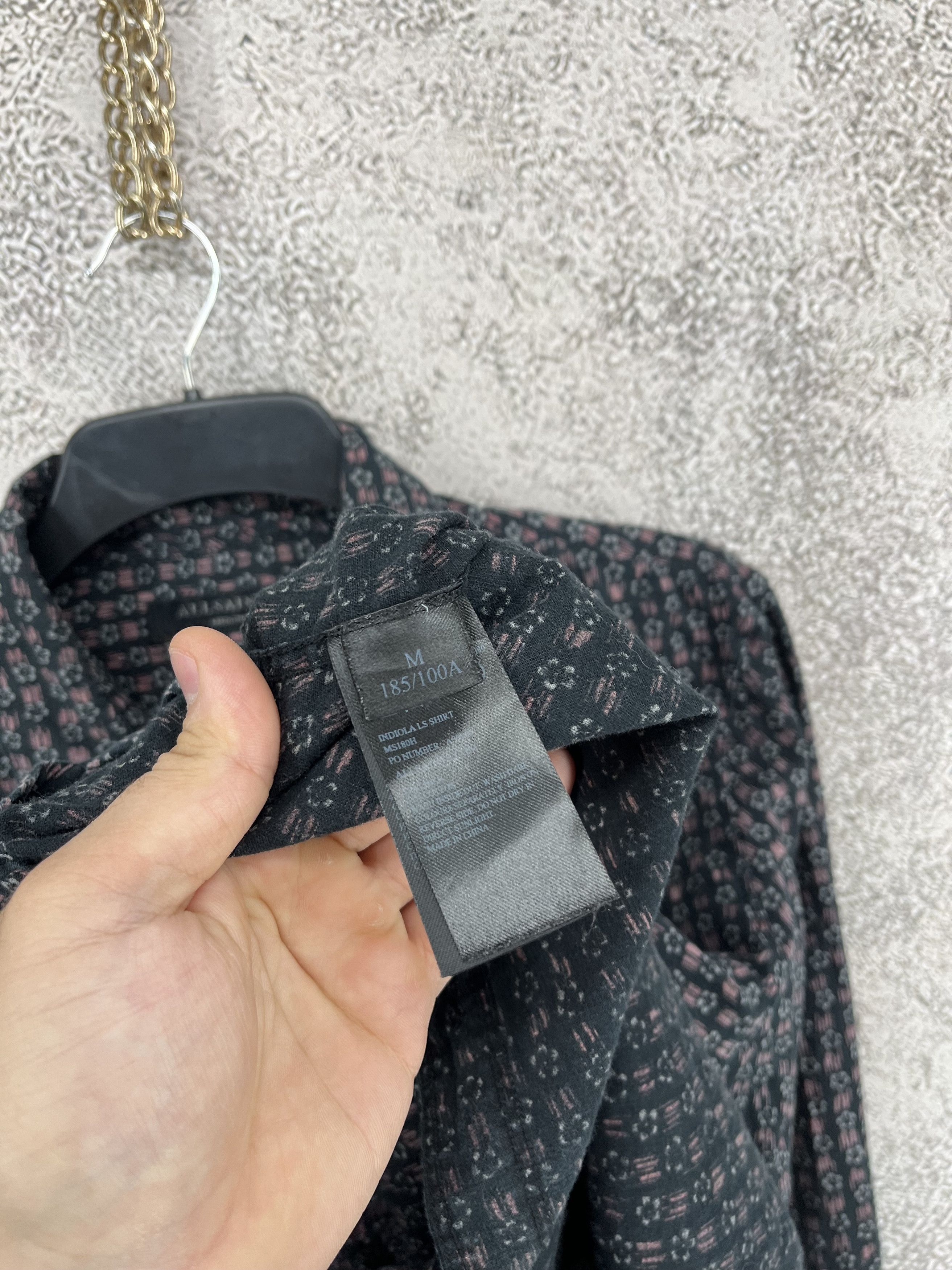 Allsaints AllSaints Gray Button Up Floral Geometric All Over Print Size US M / EU 48-50 / 2 - 8 Thumbnail