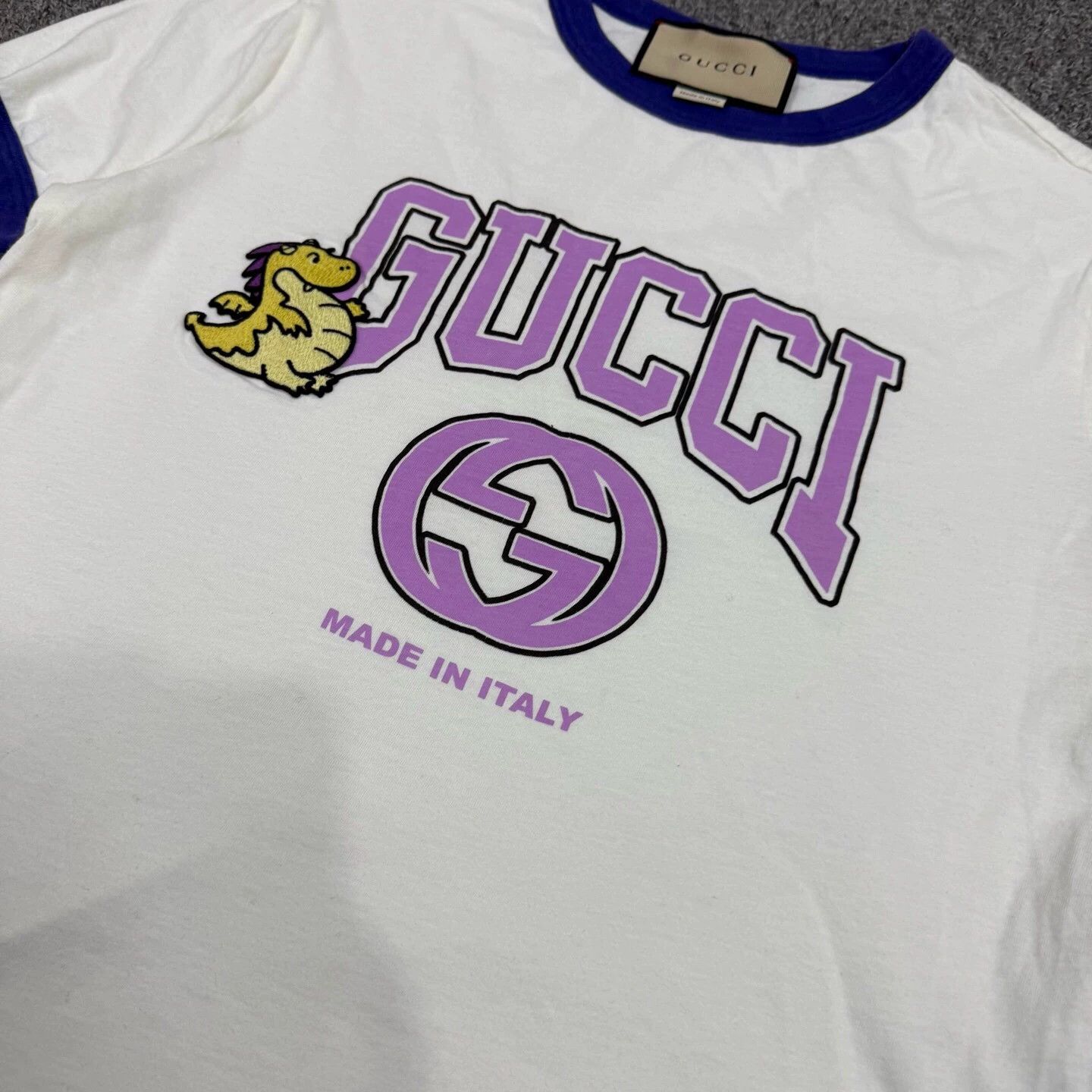Gucci Gucci white dino logo short tee XL 99 new Size XL / US 12-14 / IT 48-50 - 3 Thumbnail