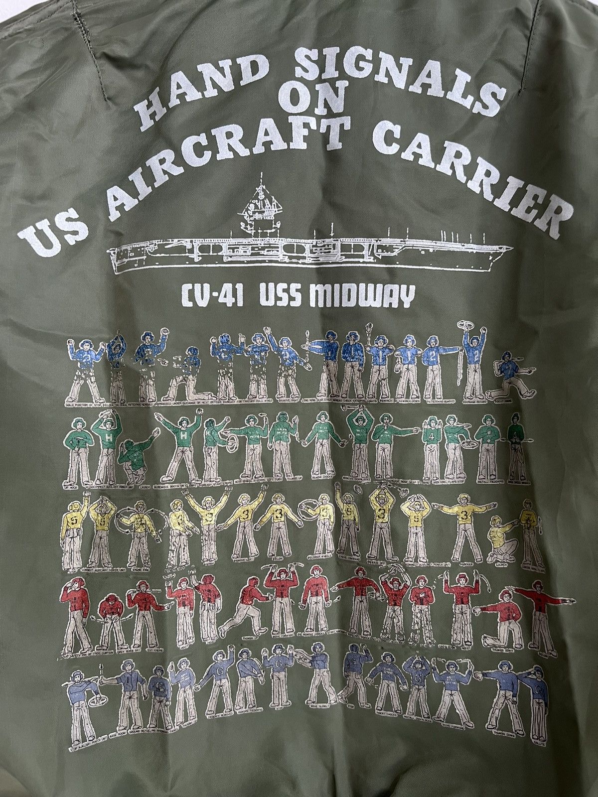 Alpha Industries × Vintage Vintage Alpha Hand Signal US Aircraft Carrier CWU 45 Bomber Size US M / EU 48-50 / 2 - 9 Thumbnail