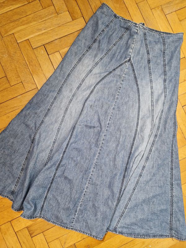 Japanese Brand × Vintage vintage flare denim skirt bondage Size 28" / US 6 / IT 42 - 2 Thumbnail