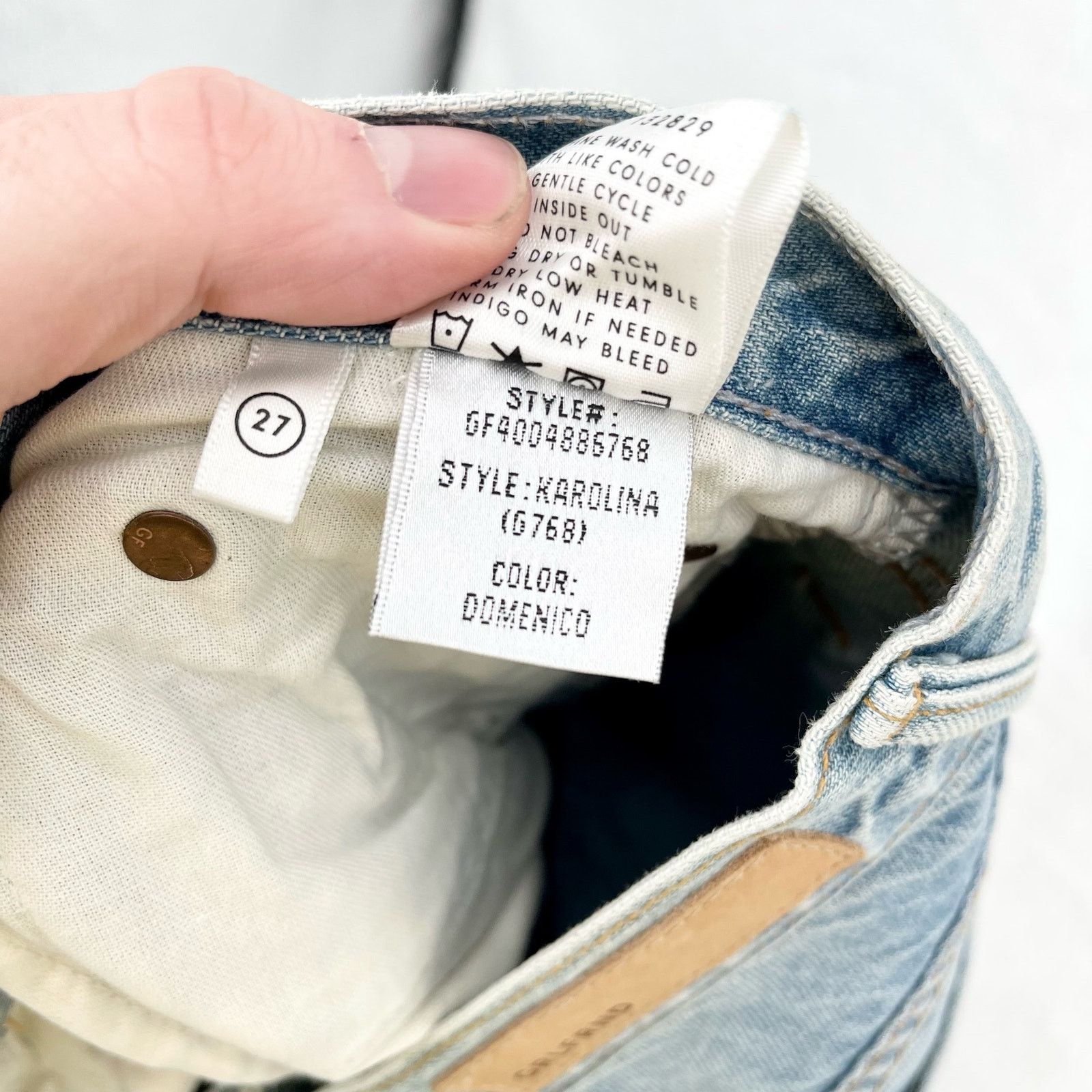 GRLFRND GRLFRND Karolina (6768) HighRise Straight Jeans Domenico 27 Size 27" / US 4 / IT 40 - 7 Thumbnail