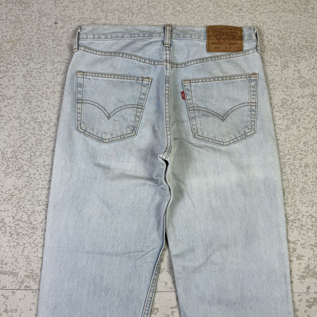 Levi's × Vintage 💥Vintage 90s Levis 511 Ripped Light Blue Denim Pant Size US 31 - 9 Thumbnail