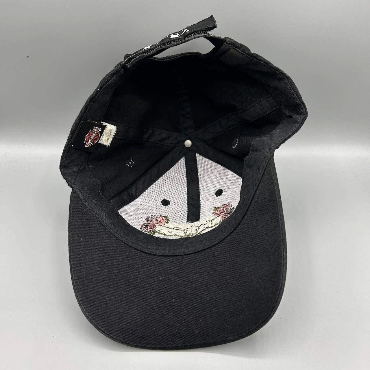 Harley Davidson Harley Davidson Motorcycles Hat Floral Strap Back Cotton Size ONE SIZE - 2 Thumbnail