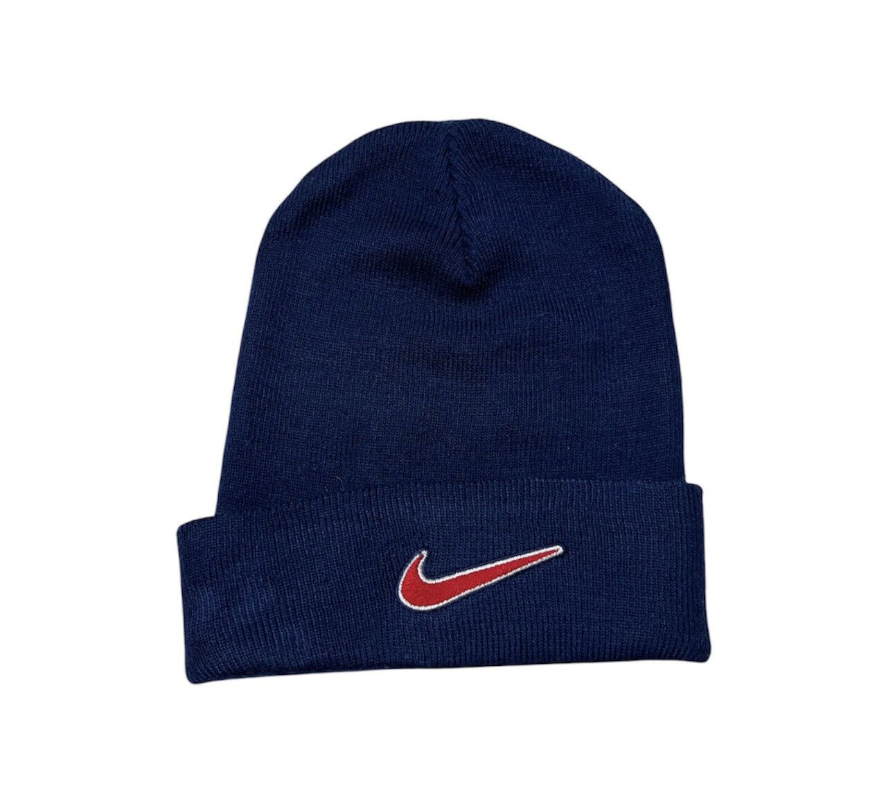 Nike × Vintage Vintage Nike big red swoosh y2k logo hat beanie Size ONE SIZE - 1 Thumbnail