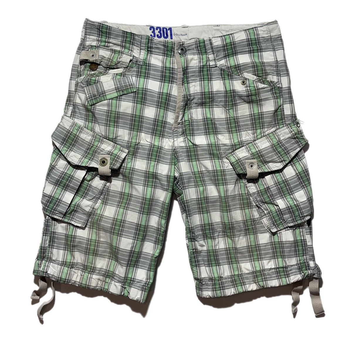 G-Star G Star Raw Plaid Cargo Shorts Size US 31 - 1 Thumbnail