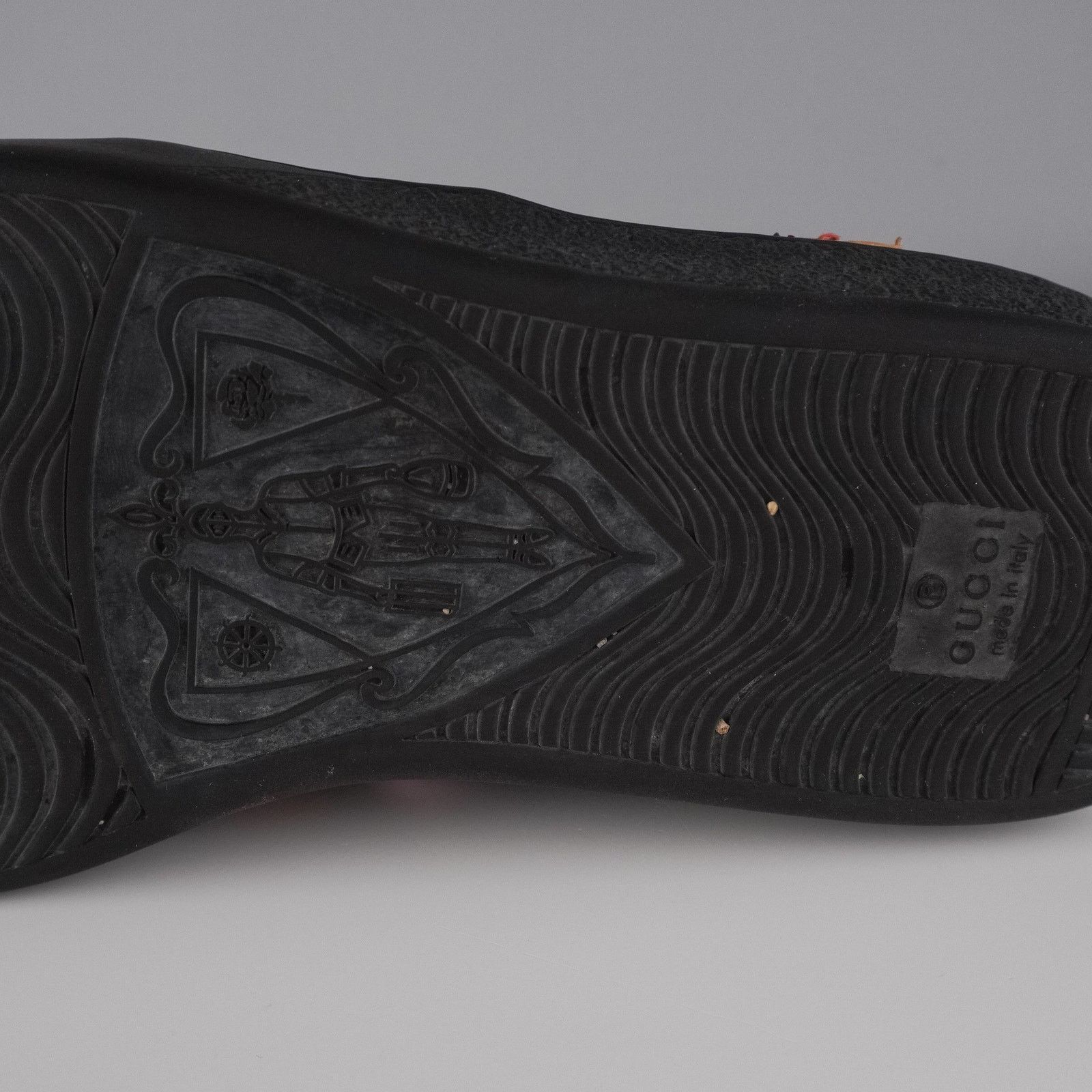 Gucci Gucci ace flame logo black leather sneakers Size US 6 / EU 39 - 8 Thumbnail