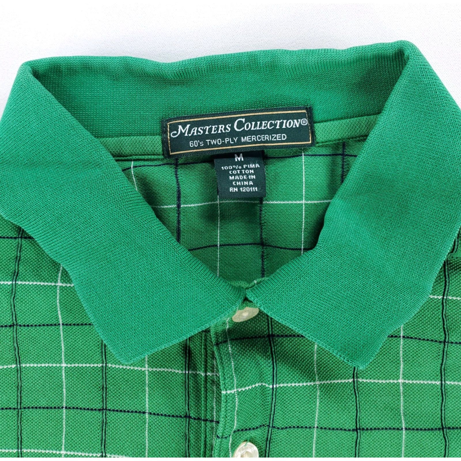Vintage Masters Collection Polo Shirt Green Short Sleeve Mens M 60s Two-Ply Mercerized Polo Shirt Size US M / EU 48-50 / 2 - 2 Thumbnail