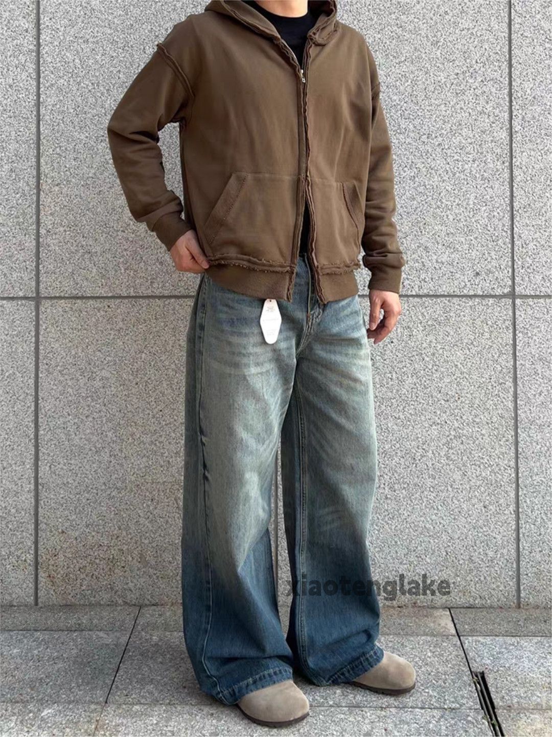 Jean zx vintage distressed faded loose y2k hiphop jeans Size US 30 / EU 46 - 1 Thumbnail