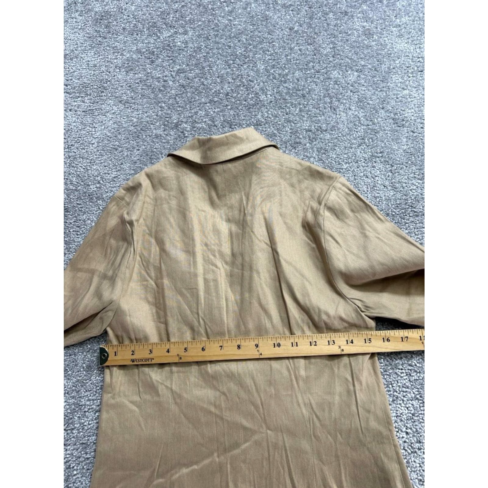 Vintage Evereve Grayson Blazer Jacket Women Small Beige Linen Single Breasted Formal New - Vintage? No Size S / US 4 / IT 40 - 4 Thumbnail