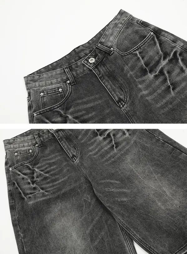 VIBE Street Jorts Axle Washed Black Crease Short y2k Size US 29 - 7 Thumbnail