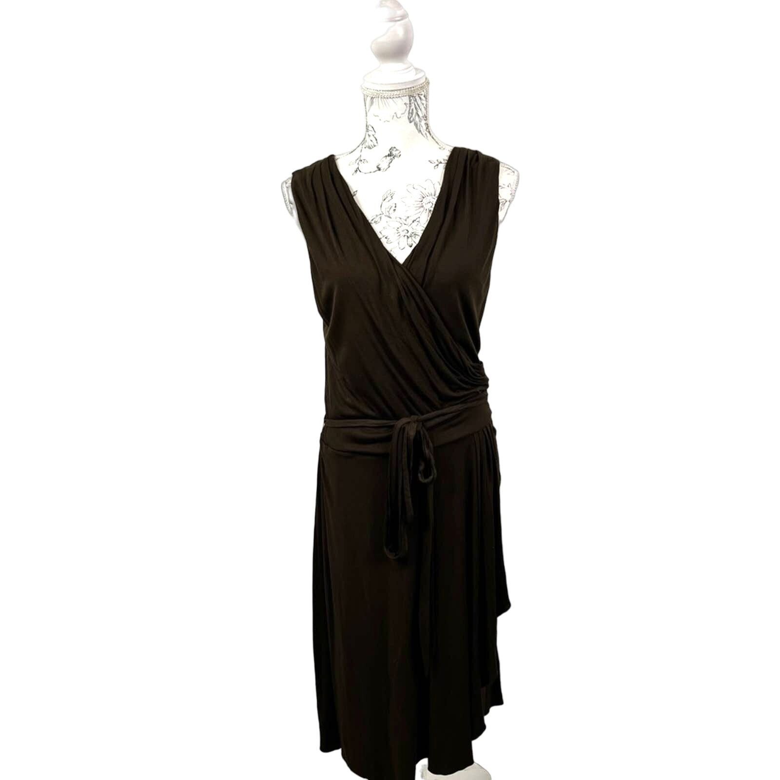 Lauren Ralph Lauren Lauren Ralph Lauren Jem Brown Jersey Faux Wrap Dress  NWT | Grailed