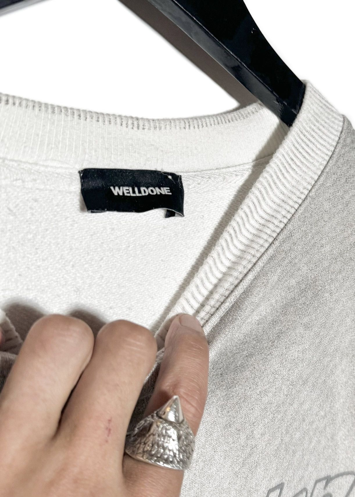 WE11DONE We11Done Grey Reflective Logo Sweatshirt Size US M / EU 48-50 / 2 - 6 Thumbnail
