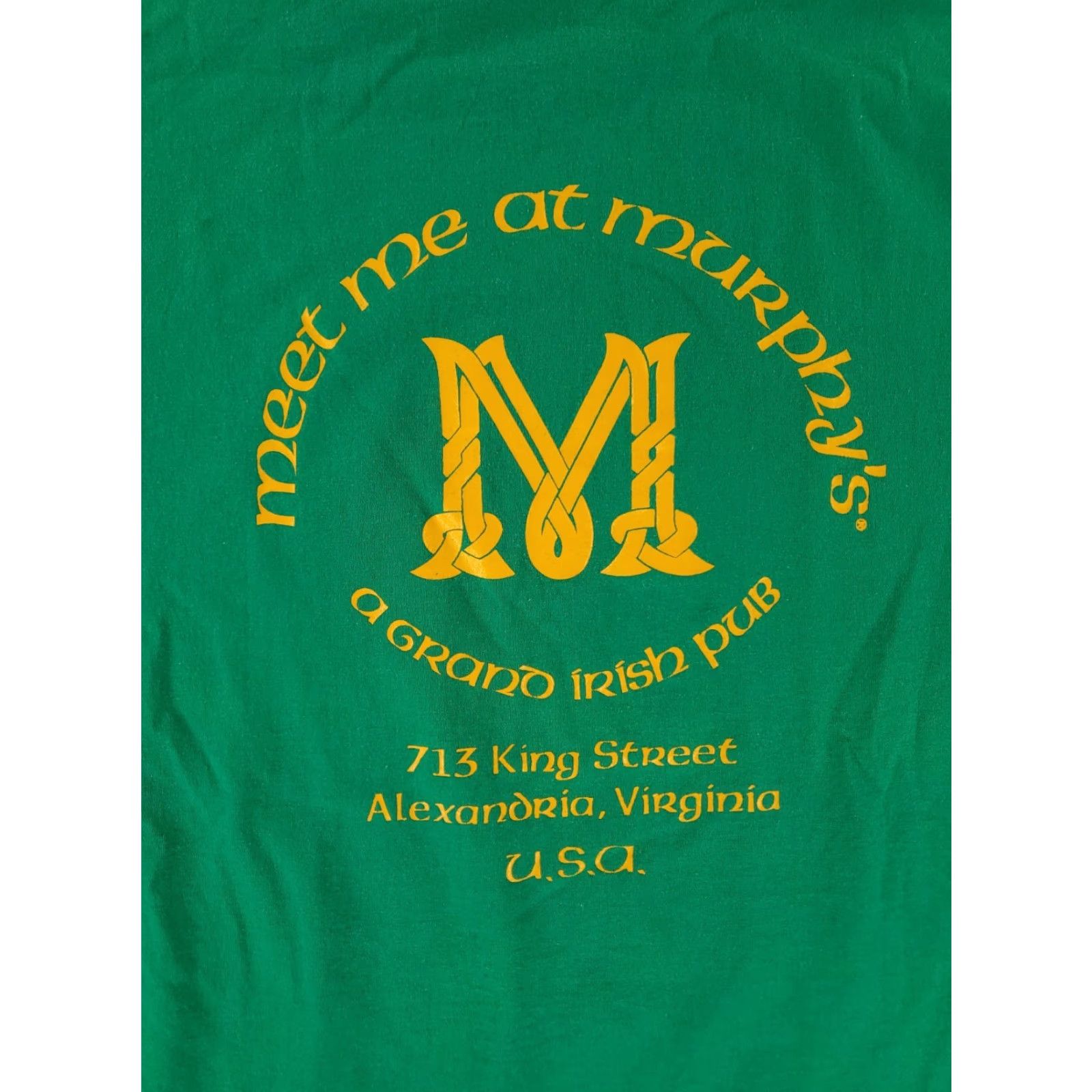 Hanes VINTAGE Murphy's T Shirt Green St Patricks Day 90s Made USA Single Stitch Mens L Crew Neck Shirt Size US L / EU 52-54 / 3 - 7 Thumbnail