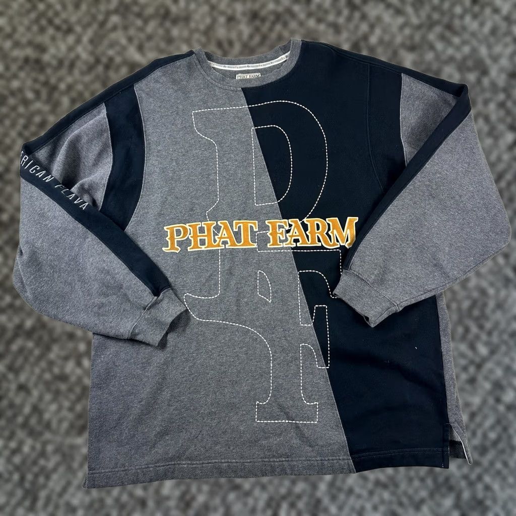 Phat Farm Vintage Y2K Phat Farm Sweater Mens Large Gray 92 Logo Knit Retro Sweatshirt Size US L / EU 52-54 / 3 - 1 Thumbnail