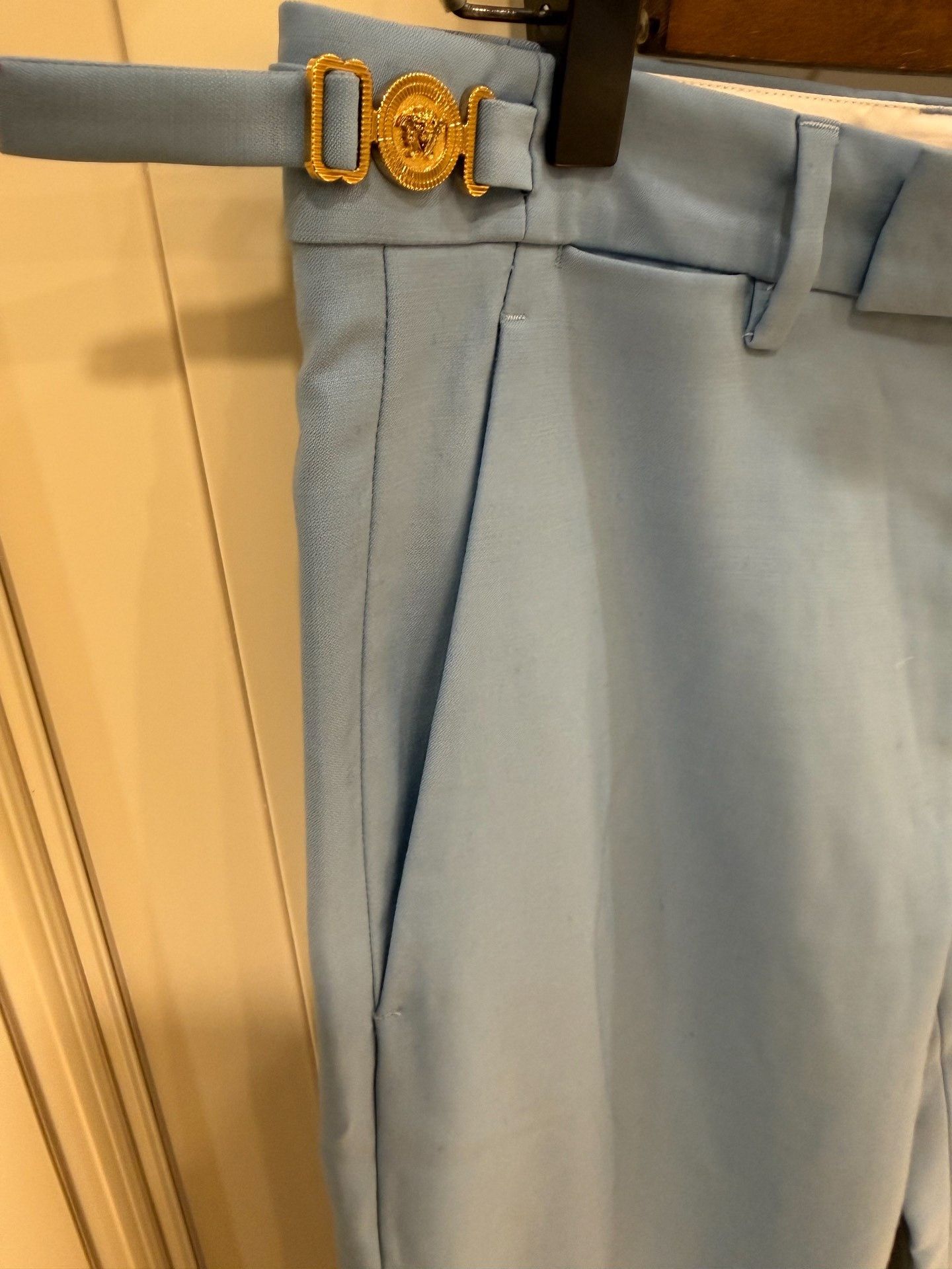 Versace Versace Light Blue Wool Trousers Size 46 Size US 30 / EU 46 - 3 Thumbnail