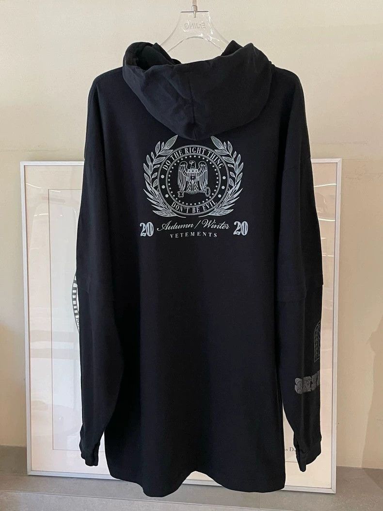 Vetements Vetements Showpiece Anti-War Embroidered Letter Hoodie Size US XS / EU 42 / 0 - 2 Thumbnail