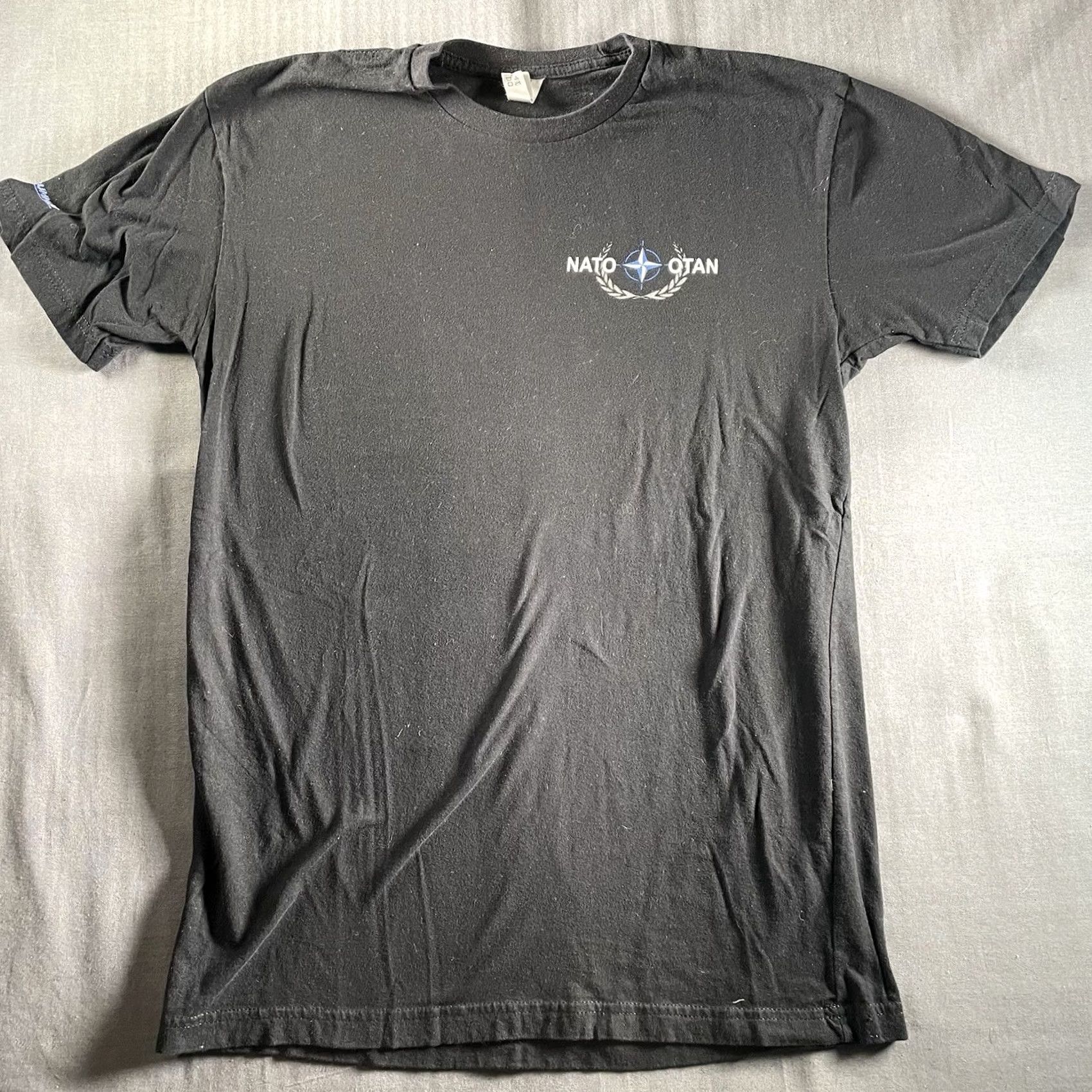 Vintage Northrop Grumman Men's Small NATO AGS Ferry Flight Plane Tee OTAN Shirt Black Size US S / EU 44-46 / 1 - 5 Thumbnail