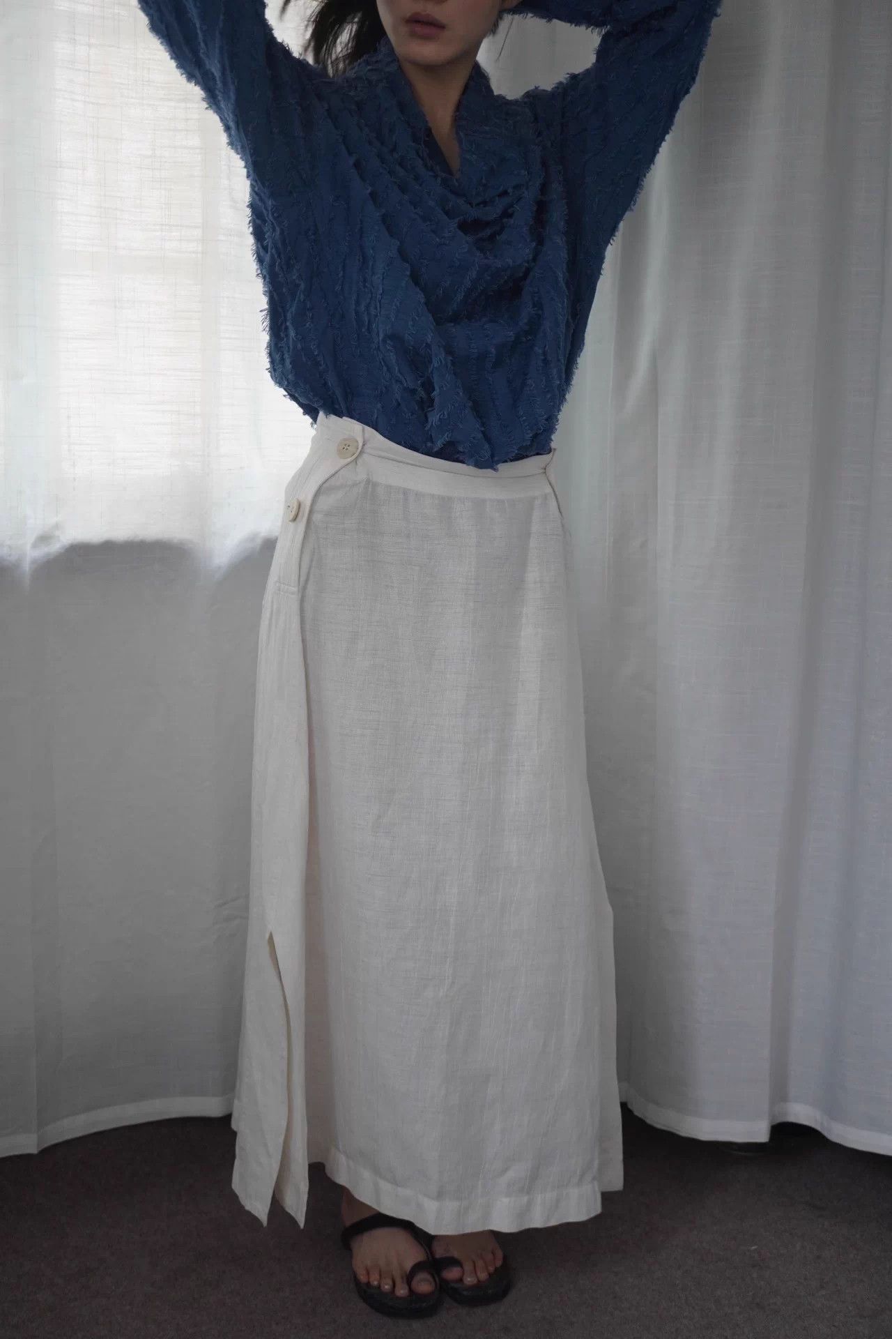 Issey Miyake Issey Miyake 1994ss White Linen 4-button Skirt M Size 27" / US 4 / IT 40 - 4 Thumbnail