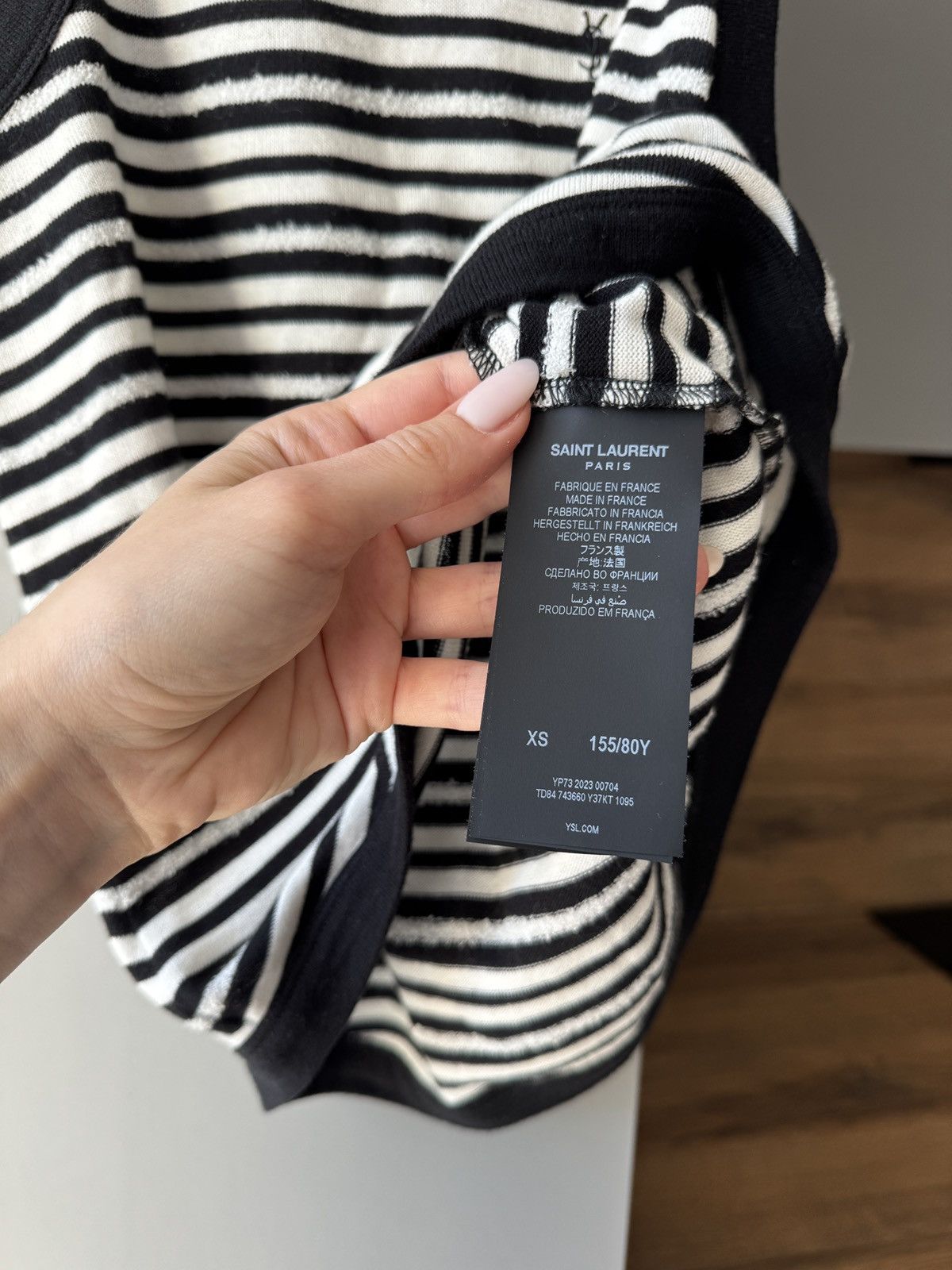 Saint Laurent Paris Saint Laurent Cassandre Black & White Tank Top Size XS / US 0-2 / IT 36-38 - 4 Thumbnail