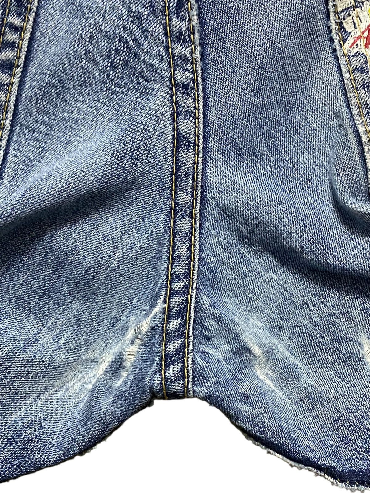 Beauty Beast Vintage 80’s Lolita Pepsi Cola Embroidered Baggy Jeans Size US 35 - 17 Thumbnail