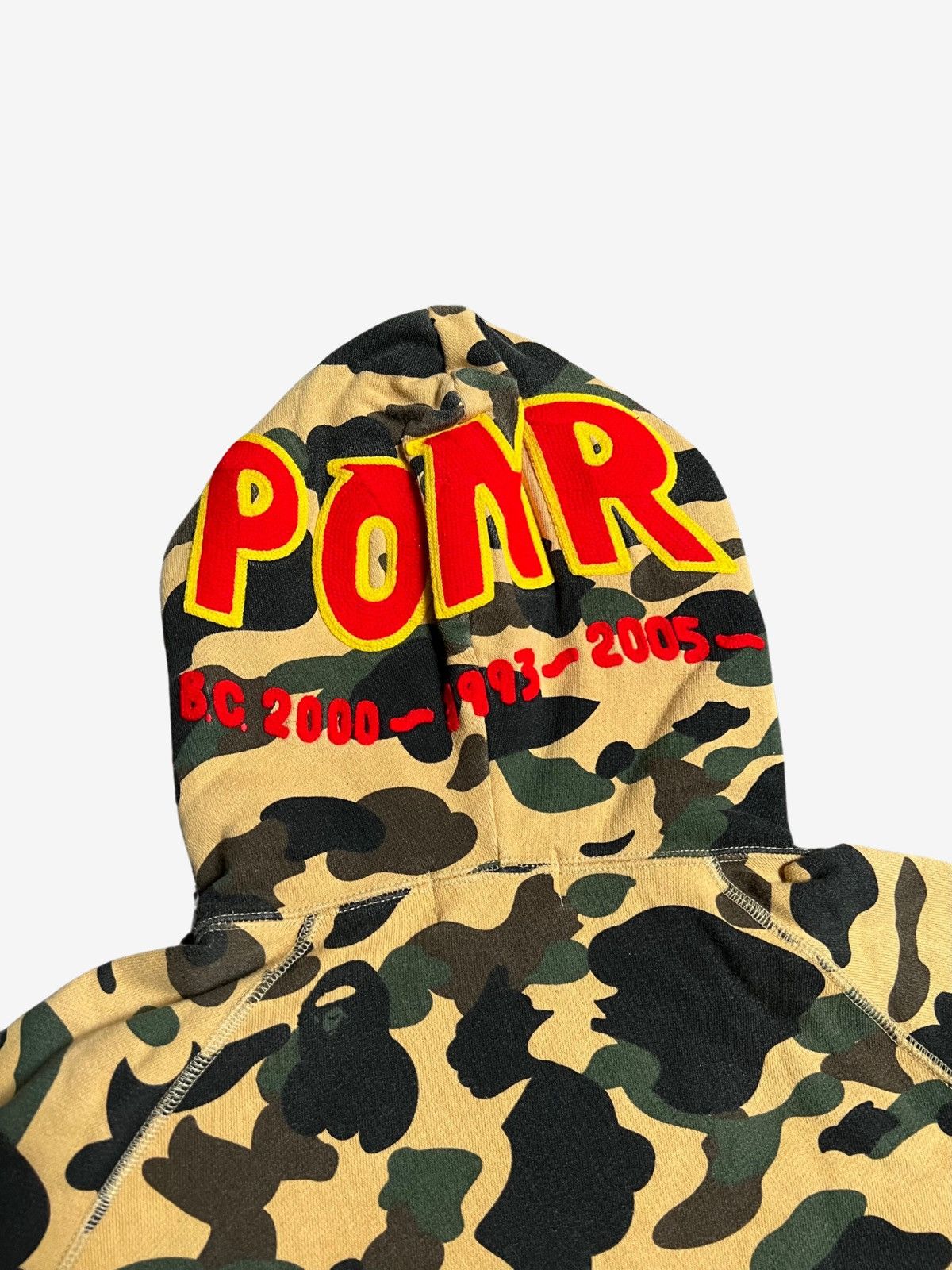 Bape A Bathing Ape Yellow Camo 1st Camo Half Zip Shark Hoodie Size US L / EU 52-54 / 3 - 4 Thumbnail