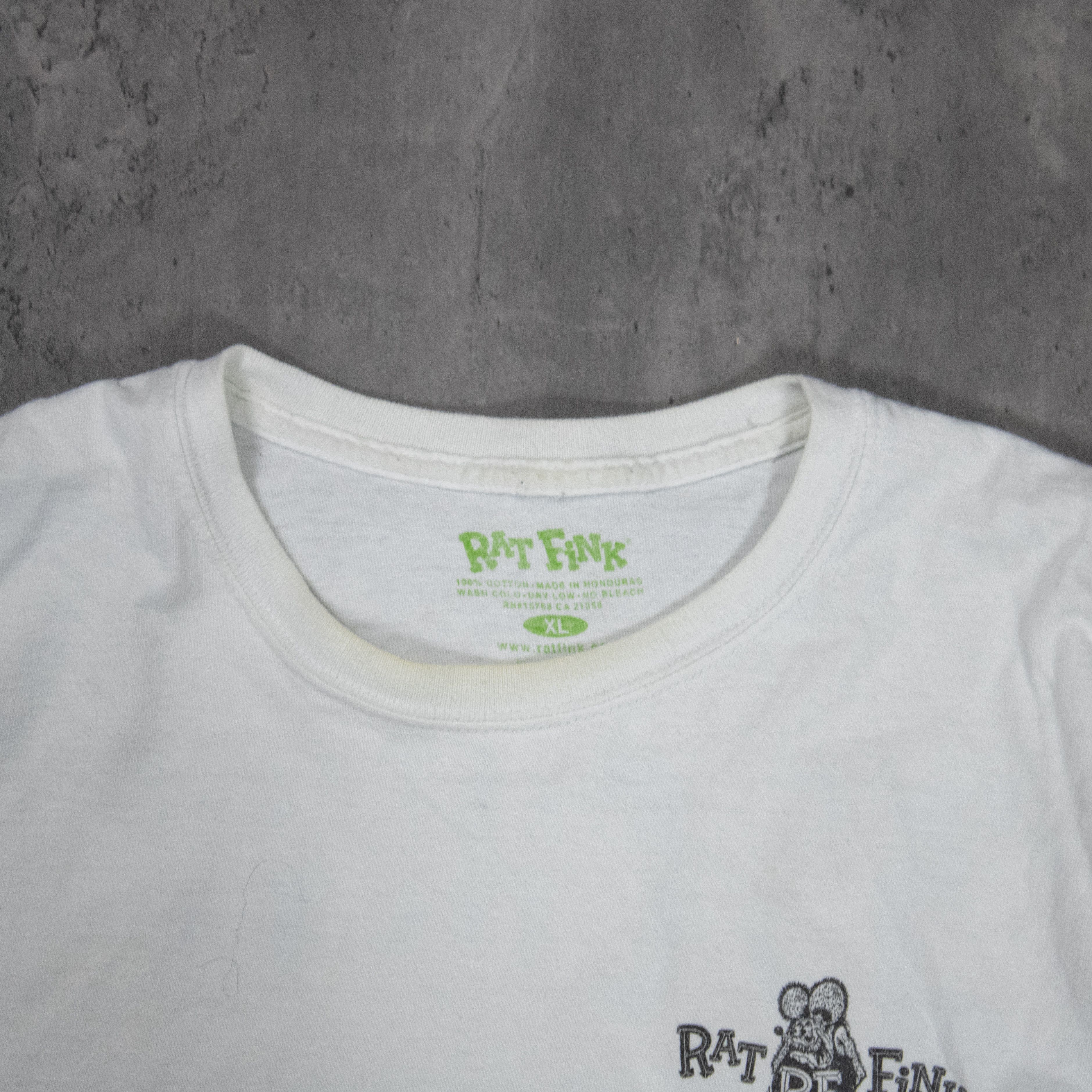 Japanese Brand Rat Fink Chevy 88 White Trashed T-Shirt Size US L / EU 52-54 / 3 - 5 Thumbnail