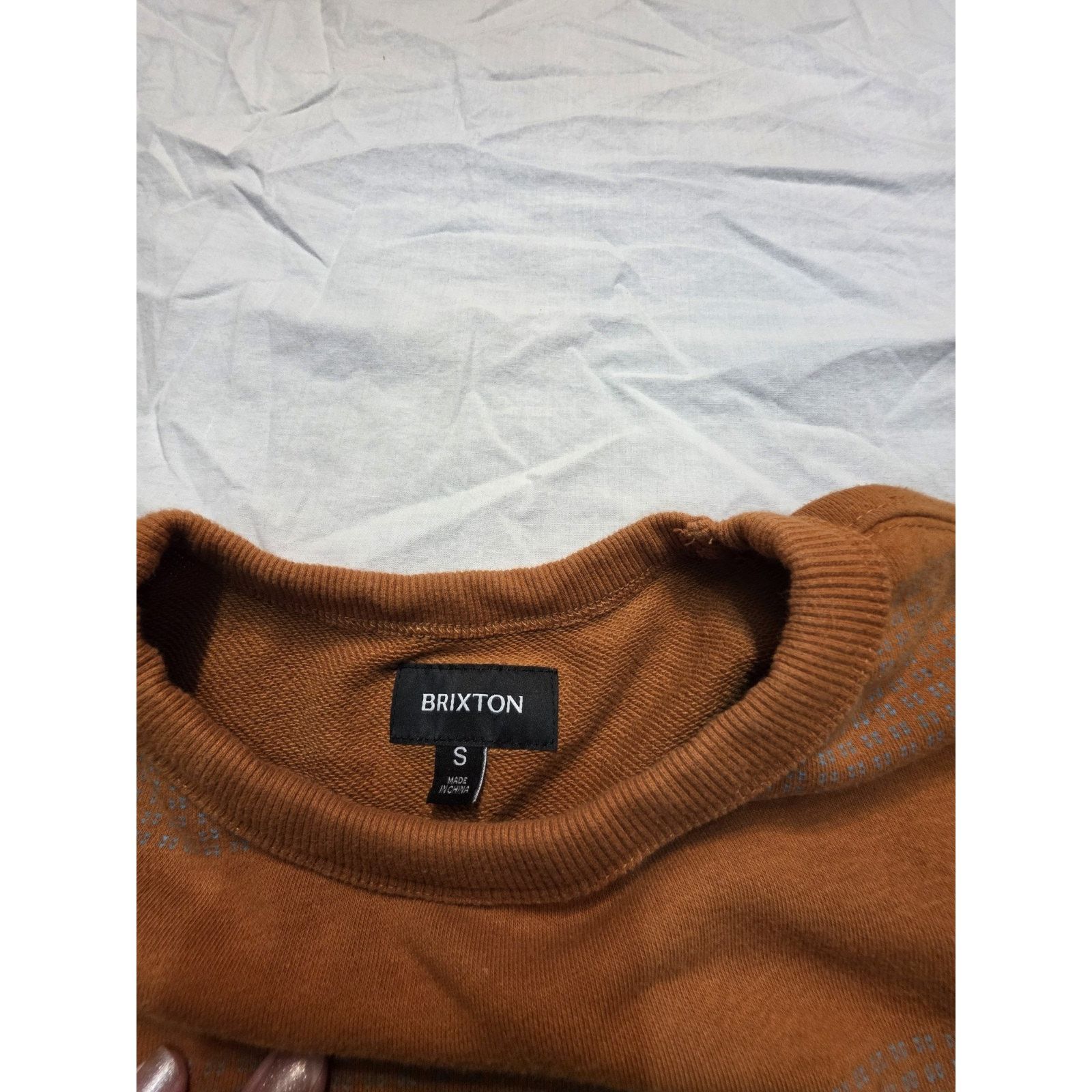 Brixton Brixton Men's Size Small Long Sleeve Orange/tan Shirt Size US S / EU 44-46 / 1 - 3 Thumbnail
