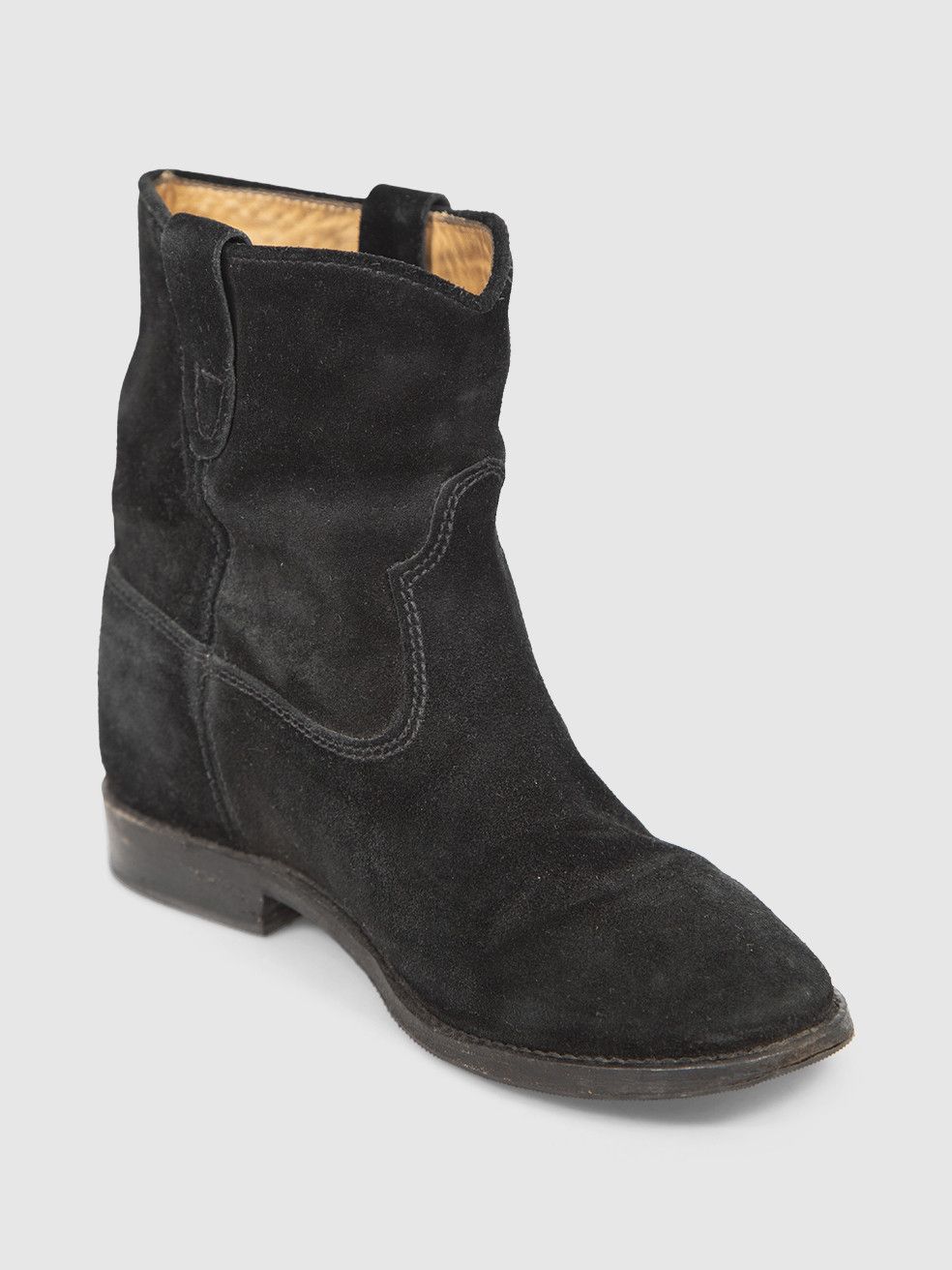 Isabel Marant Isabel Marant Étoile Black Suede Ankle Cowboy Boots Size US 6 / IT 36 - 1 Thumbnail