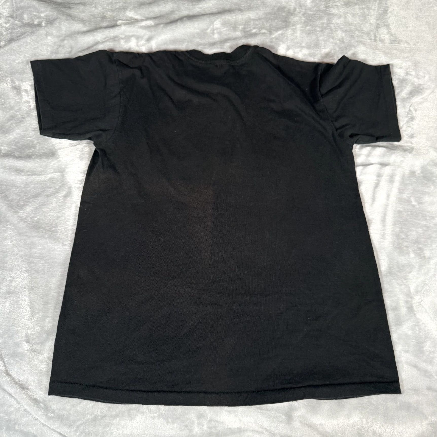 Vintage VINTAGE Men's Cotton T-Shirt Slim Fit Short Sleeve Crew Neck Funny 90s Black Made in USA Size US L / EU 52-54 / 3 - 3 Thumbnail