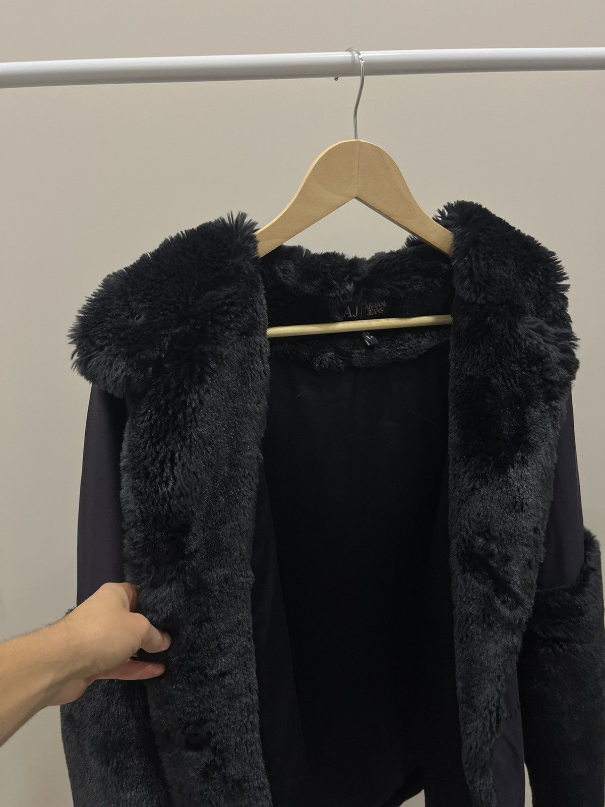 Armani Vintage Armani Jeans Very Rare Vegan Leather Fur Coat Jacket Size M / US 6-8 / IT 42-44 - 6 Thumbnail