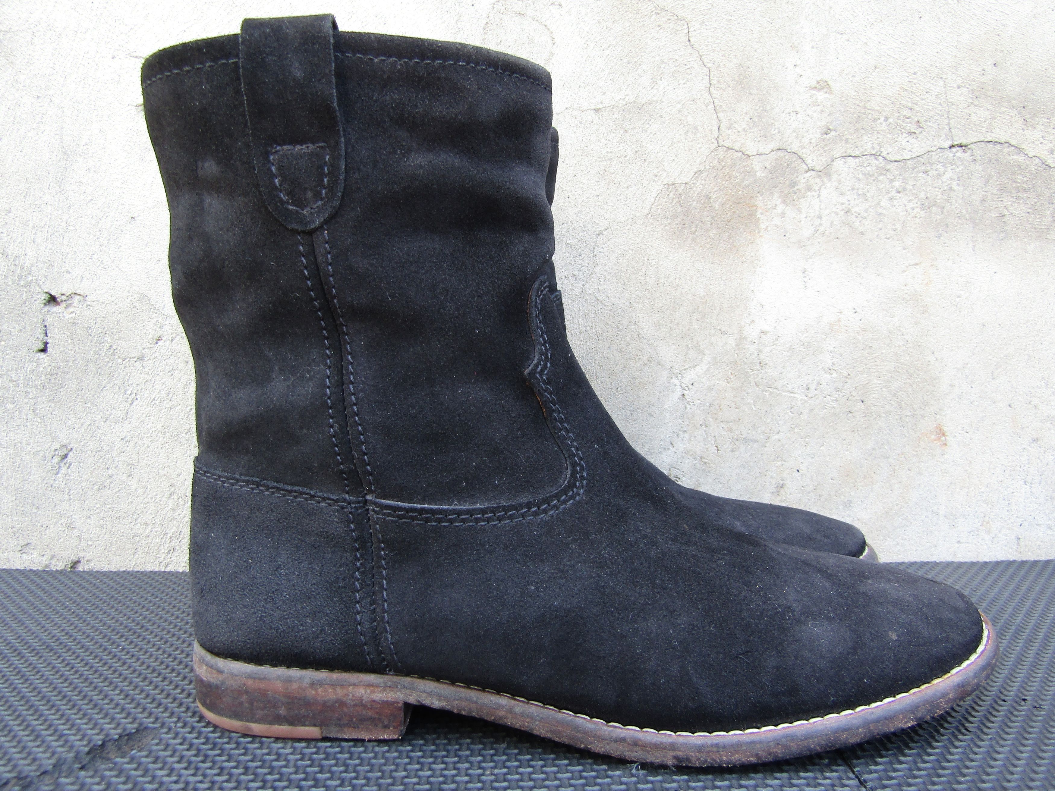 Isabel Marant Isabel Marant Womens Slip On Round Toe Boots Black Suede Size US 7 / IT 37 - 6 Thumbnail