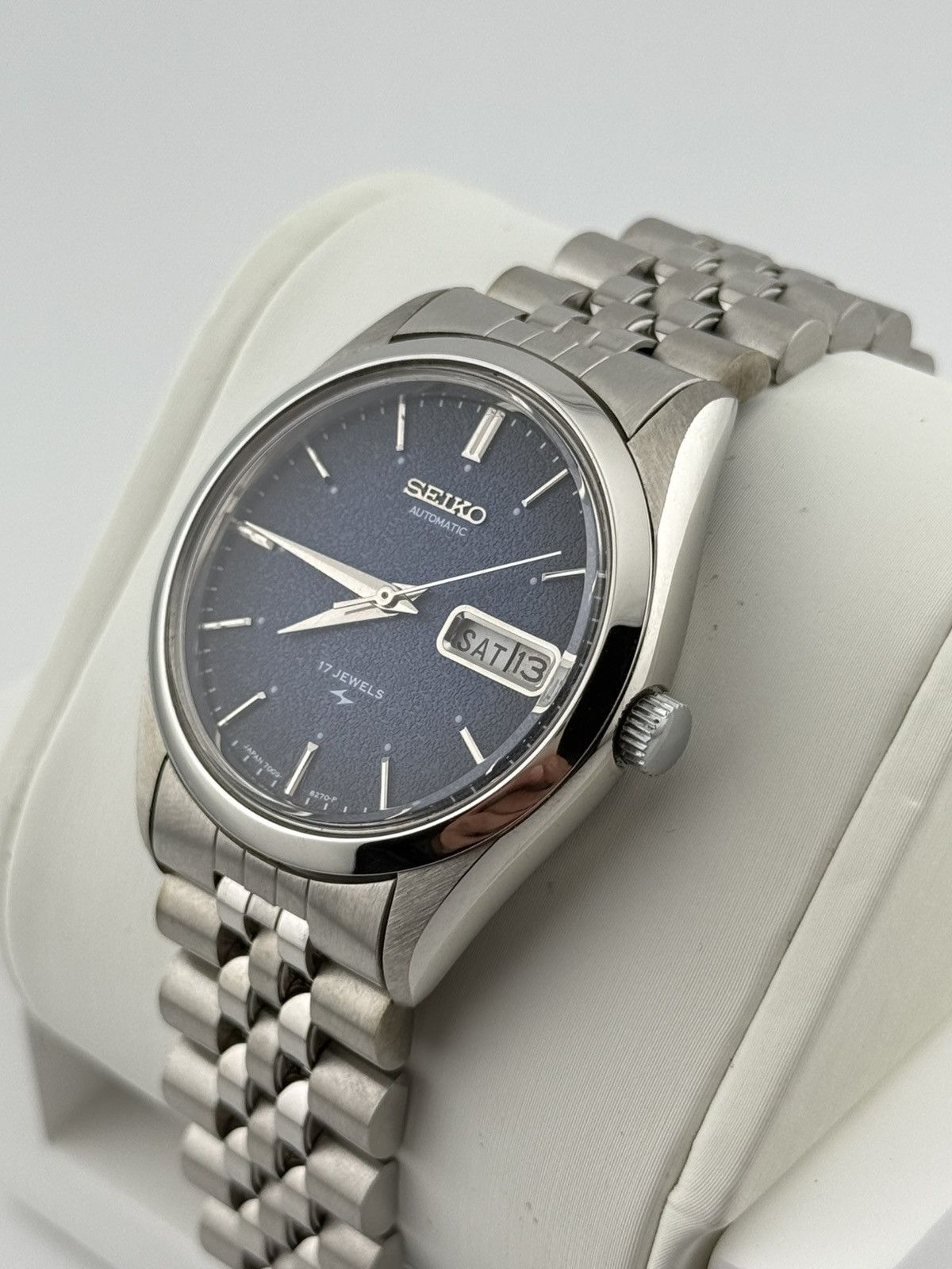 Seiko Seiko Navy Blue Textured Dial 36mm Automatic Vintage Watch Size 36 - 6 Thumbnail