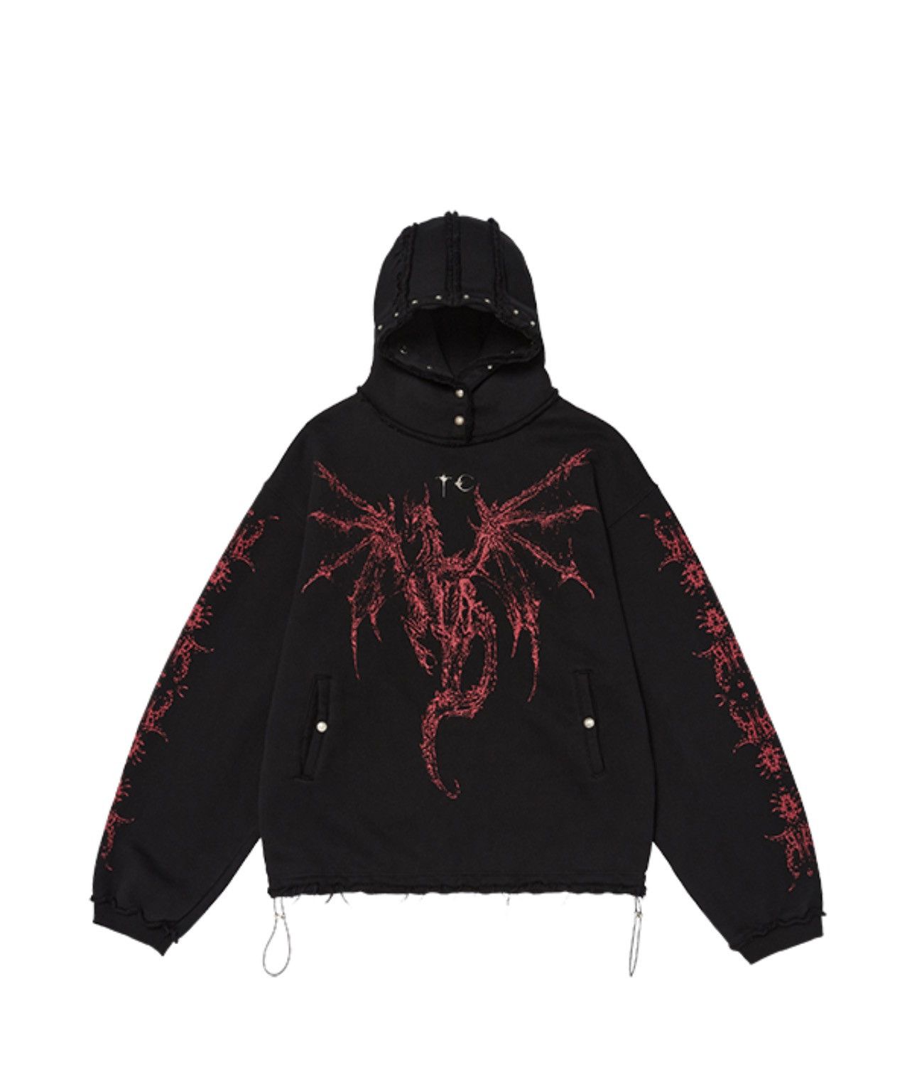 Thug Club Dragon Stud Hoodie | Grailed