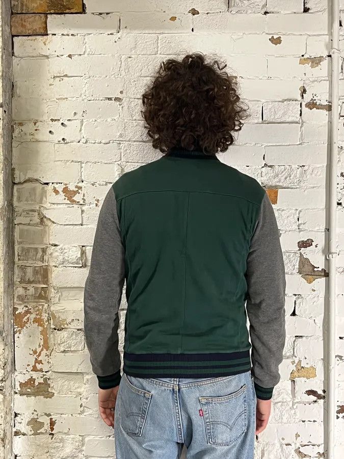 Dirk Bikkembergs 2000s Bikkembergs Teddy Green & Grey Bomber Jacket Size US S / EU 44-46 / 1 - 3 Thumbnail