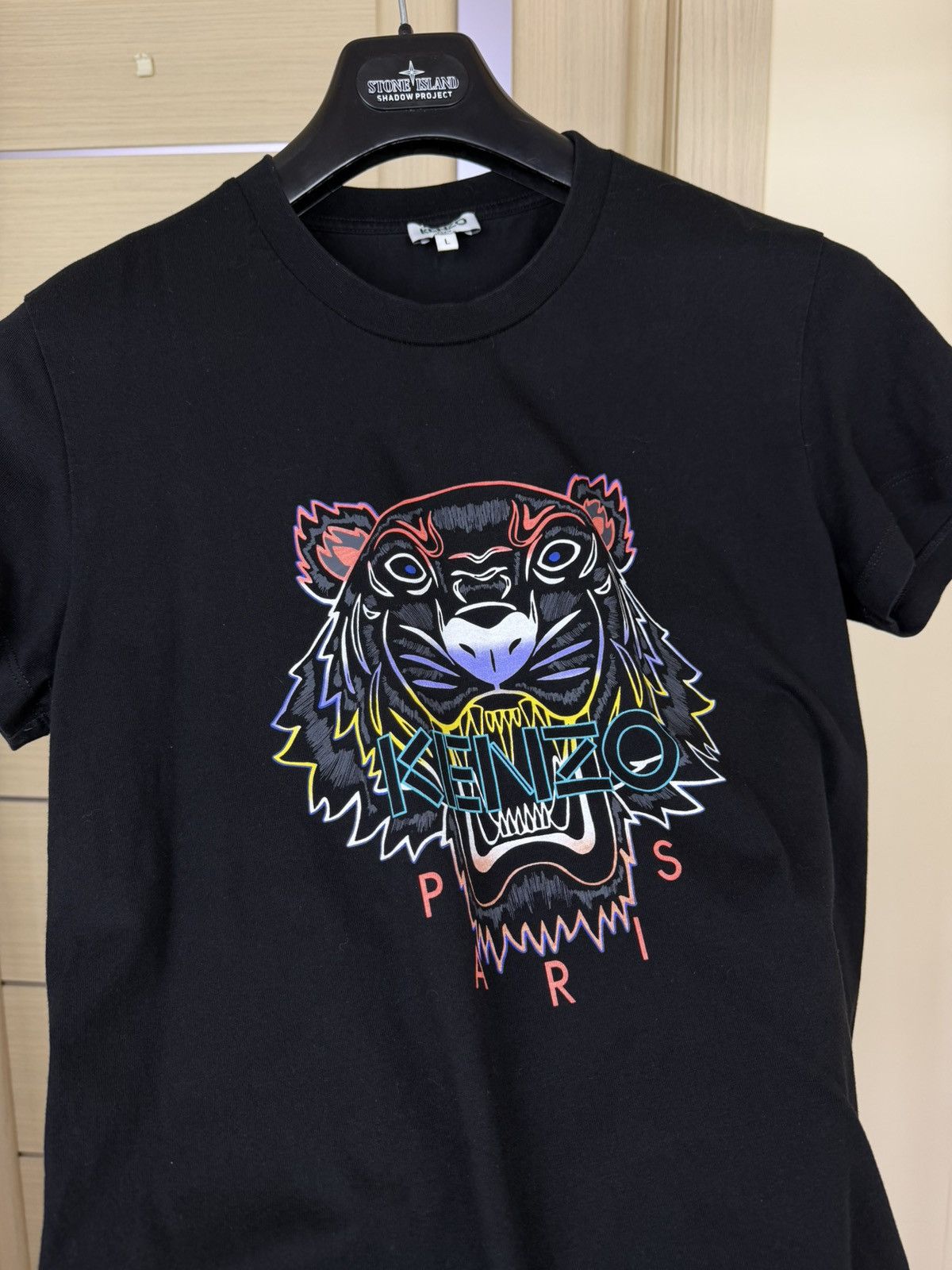 Kenzo Kenzo Paris Tiger Head Graphic T-Shirt Black wmns Logo Tee Size L / US 10 / IT 46 - 15 Thumbnail