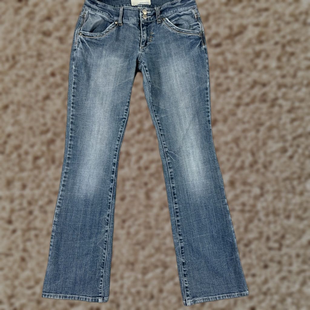 Vintage Maurices Jeans Women Blue Denim 26 30 Bootcut 5-Pocket Regular Low Rise Cotton Blend Size 27" / US 4 / IT 40 - 1 Thumbnail