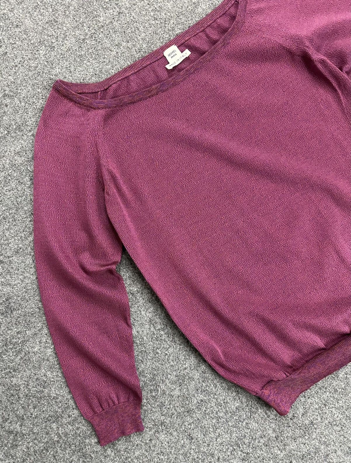 Hermes Hermes - Knitted Silk Off Shoulder Tops Size XS / US 0-2 / IT 36-38 - 2 Thumbnail