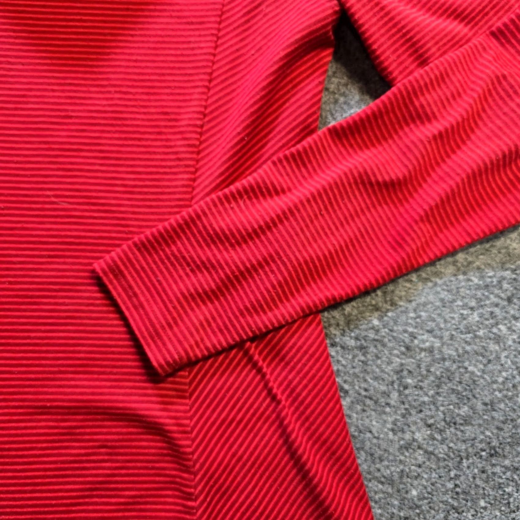 Vintage REI Top Womens Medium Red Orange Stripe Cowl Neck Long Sleeve Stretch Casual Shirt Blouse Womens Regular Crewneck? Size M / US 6-8 / IT 42-44 - 3 Thumbnail