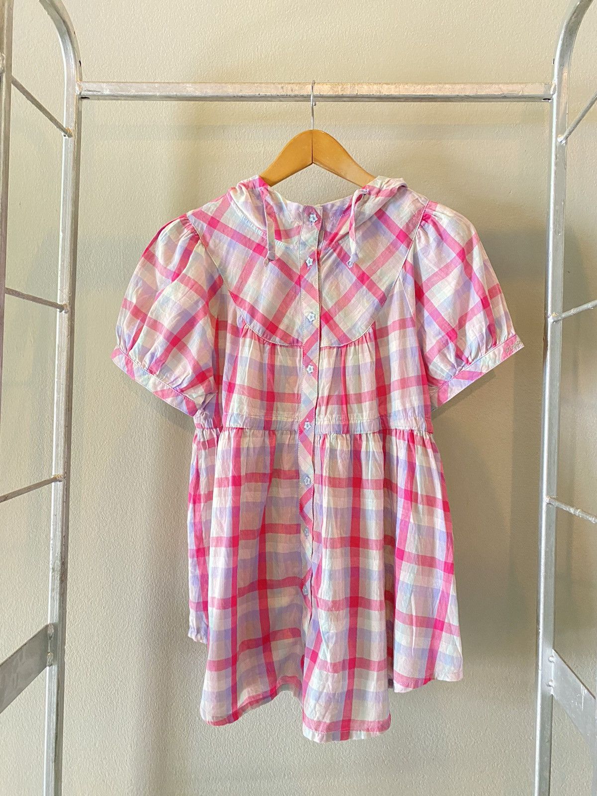 Designer × Japanese Brand Mezzo Piano For Candy Girts Pastel Plaid Hoodie. Size ONE SIZE - 3 Thumbnail
