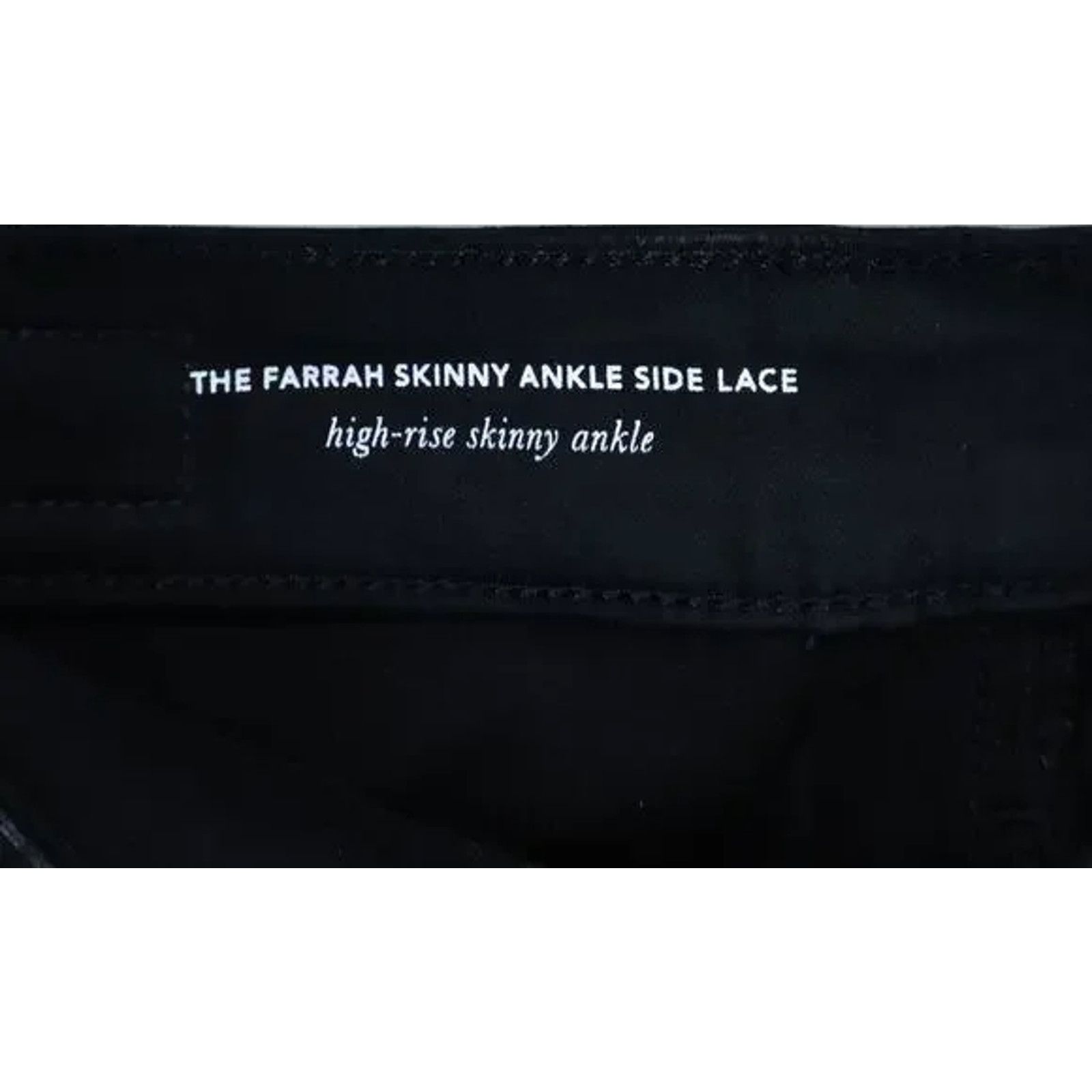 AG Adriano Goldschmied AG Adriano Goldschmied Farrah Metallic Side Lace Jean 28R Size 28" / US 6 / IT 42 - 2 Thumbnail