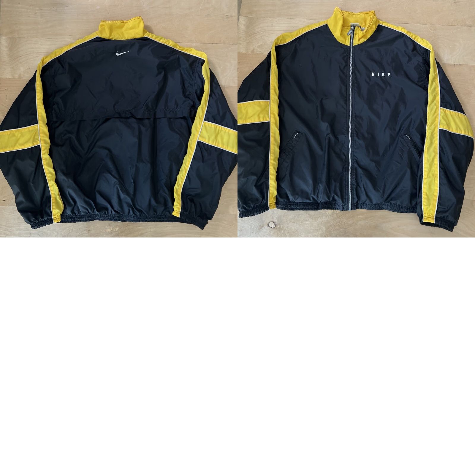 Nike Vintage Nike Jacket 2XL Black Windbreaker Sportswear 90s Logo Zip Regular Mens Jacket Size US XXL / EU 58 / 5 - 8 Thumbnail