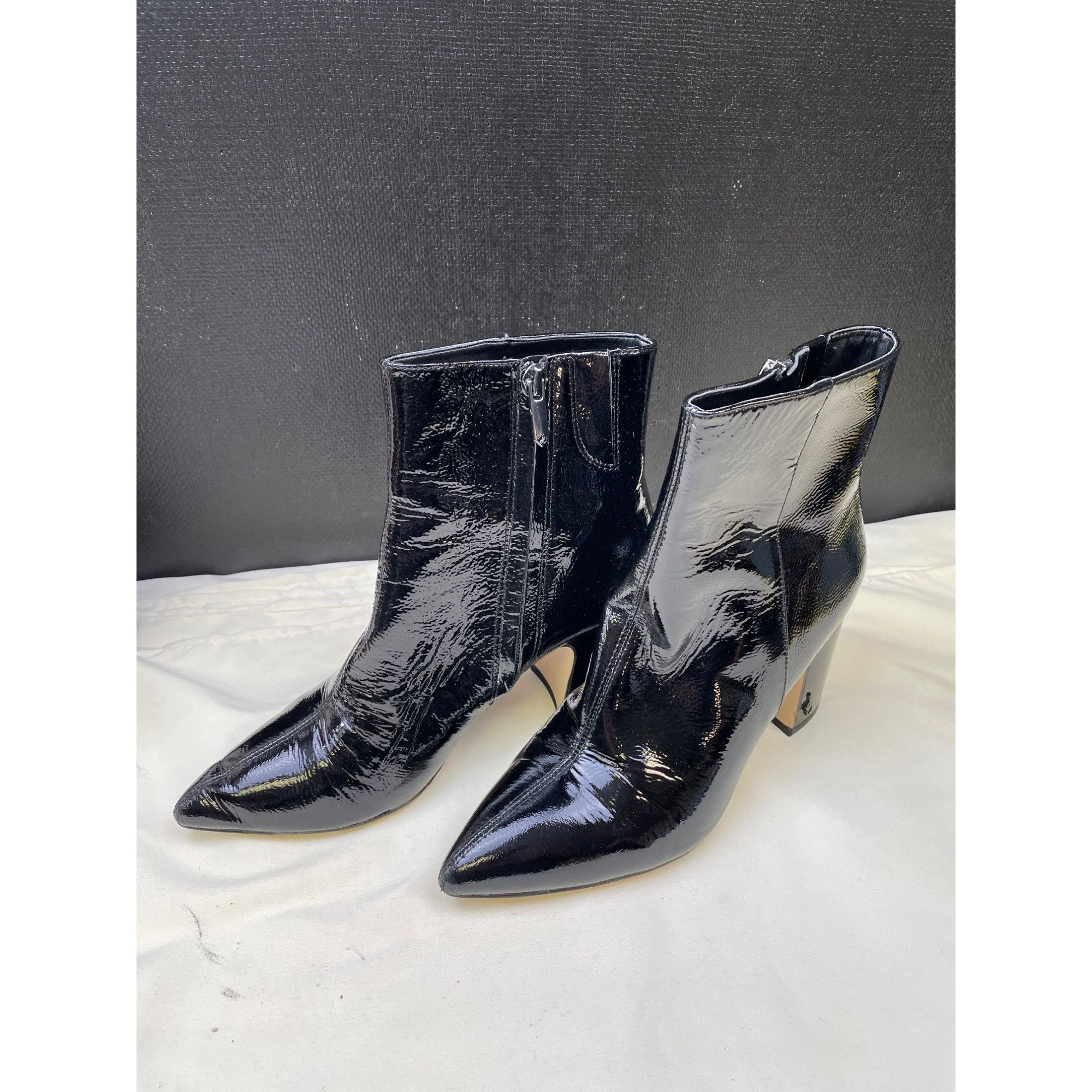 Sam Edelman Sam Edelman Womens Black Leather Ankle Boots Shoes Heels 3" Size US 7.5 / IT 37.5 - 3 Thumbnail