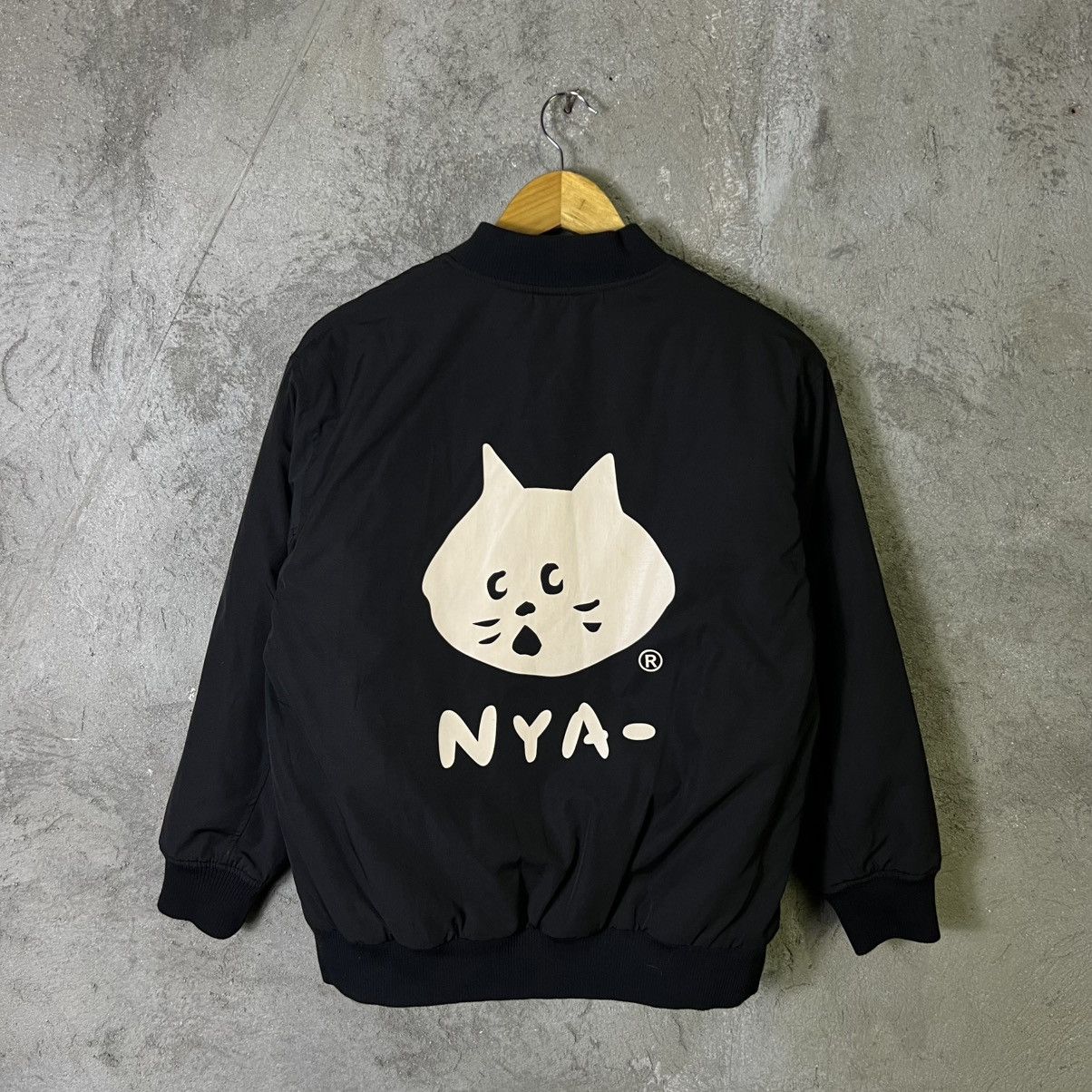 Ne-Net Ne-net "Nya-" Cat Big Face MA-1 Bomber Jacket Size US M / EU 48-50 / 2 - 2 Thumbnail